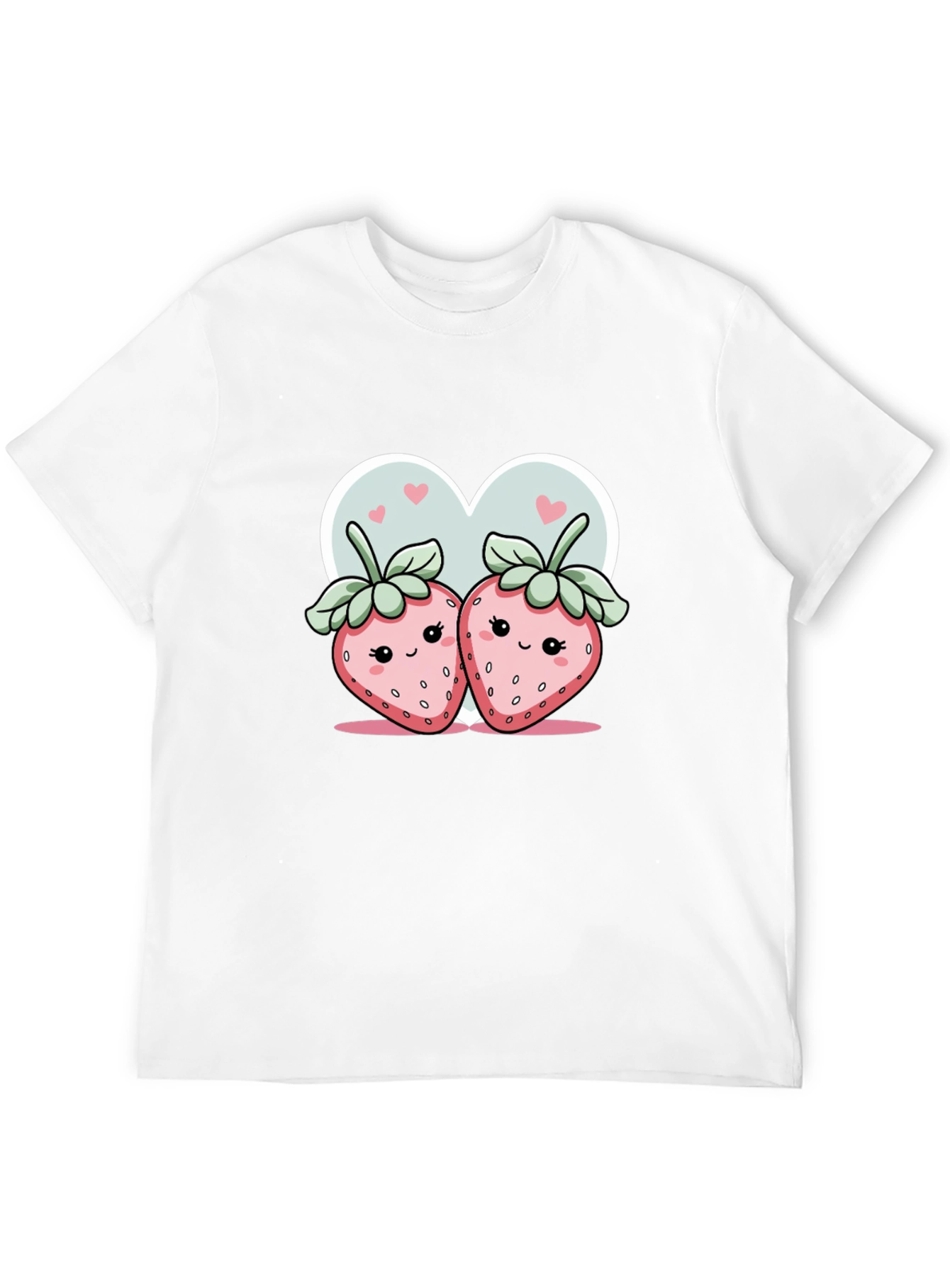 Cute Strawberry Couple Graphic Tee