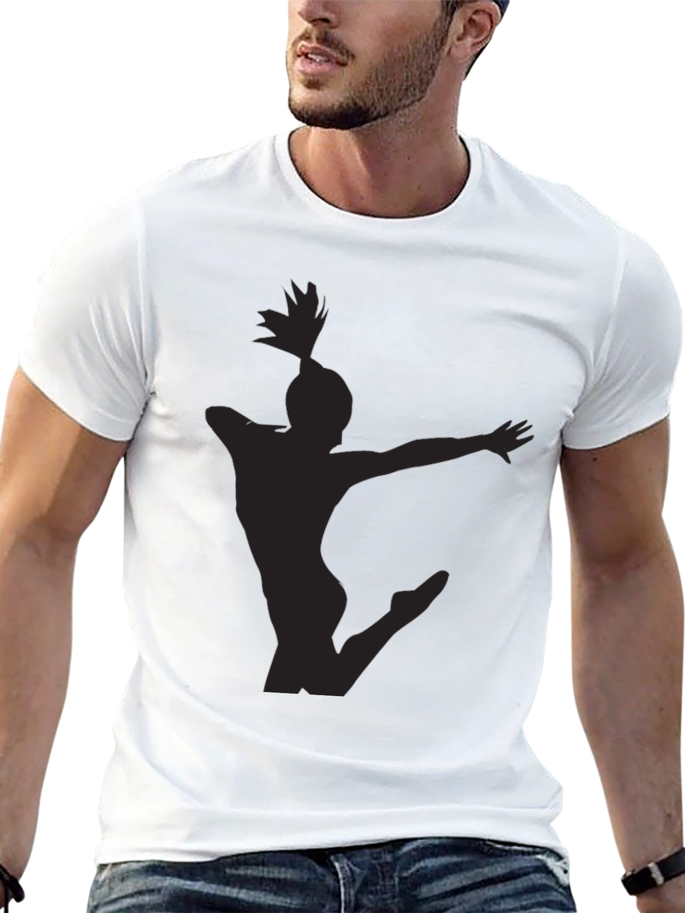 Silhouette Gymnast Black T-Shirt