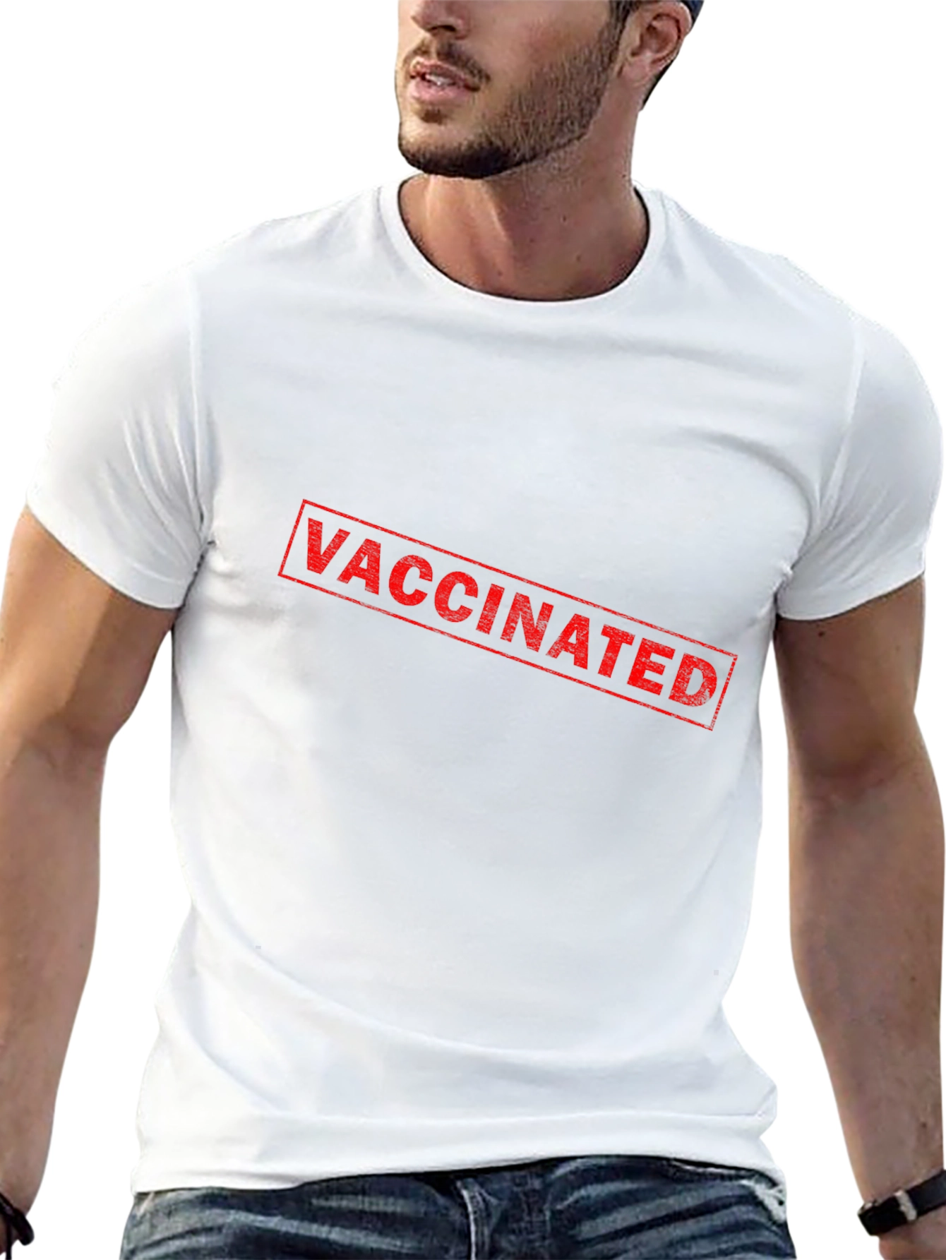 Vaccinated Black T-Shirt