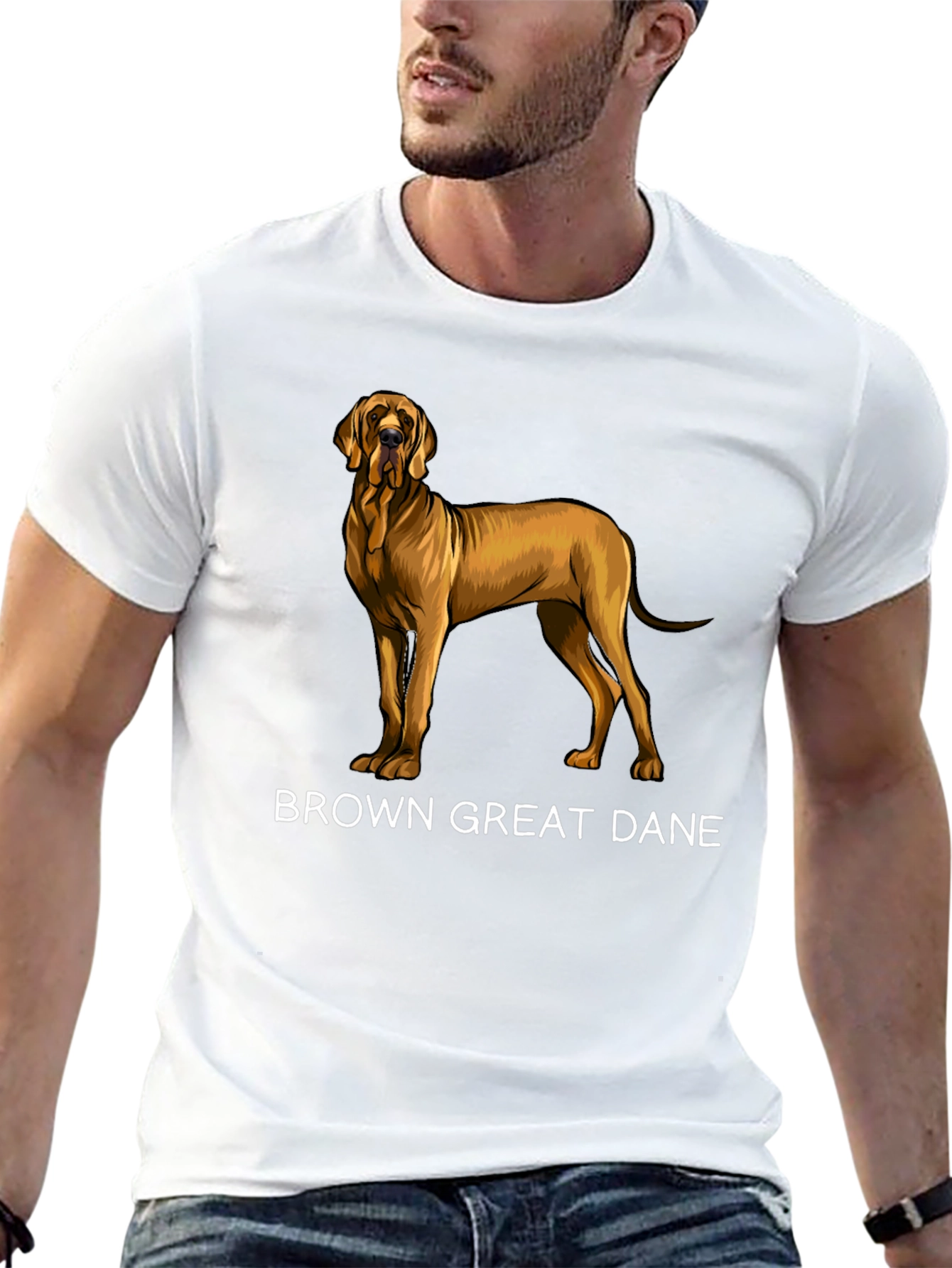 Brown Great Dane Graphic T-Shirt