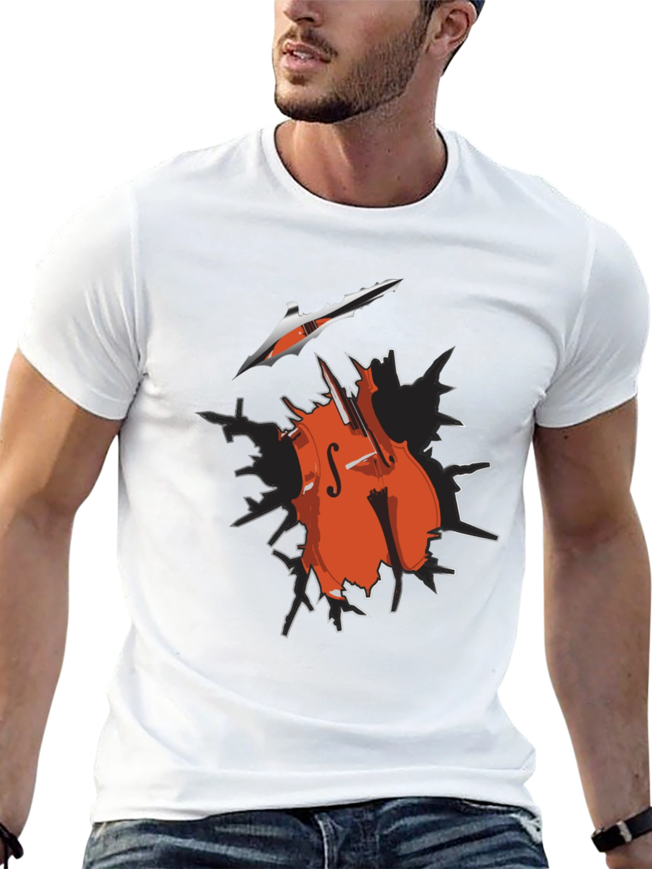 Music Lovers Black Graphic Tee