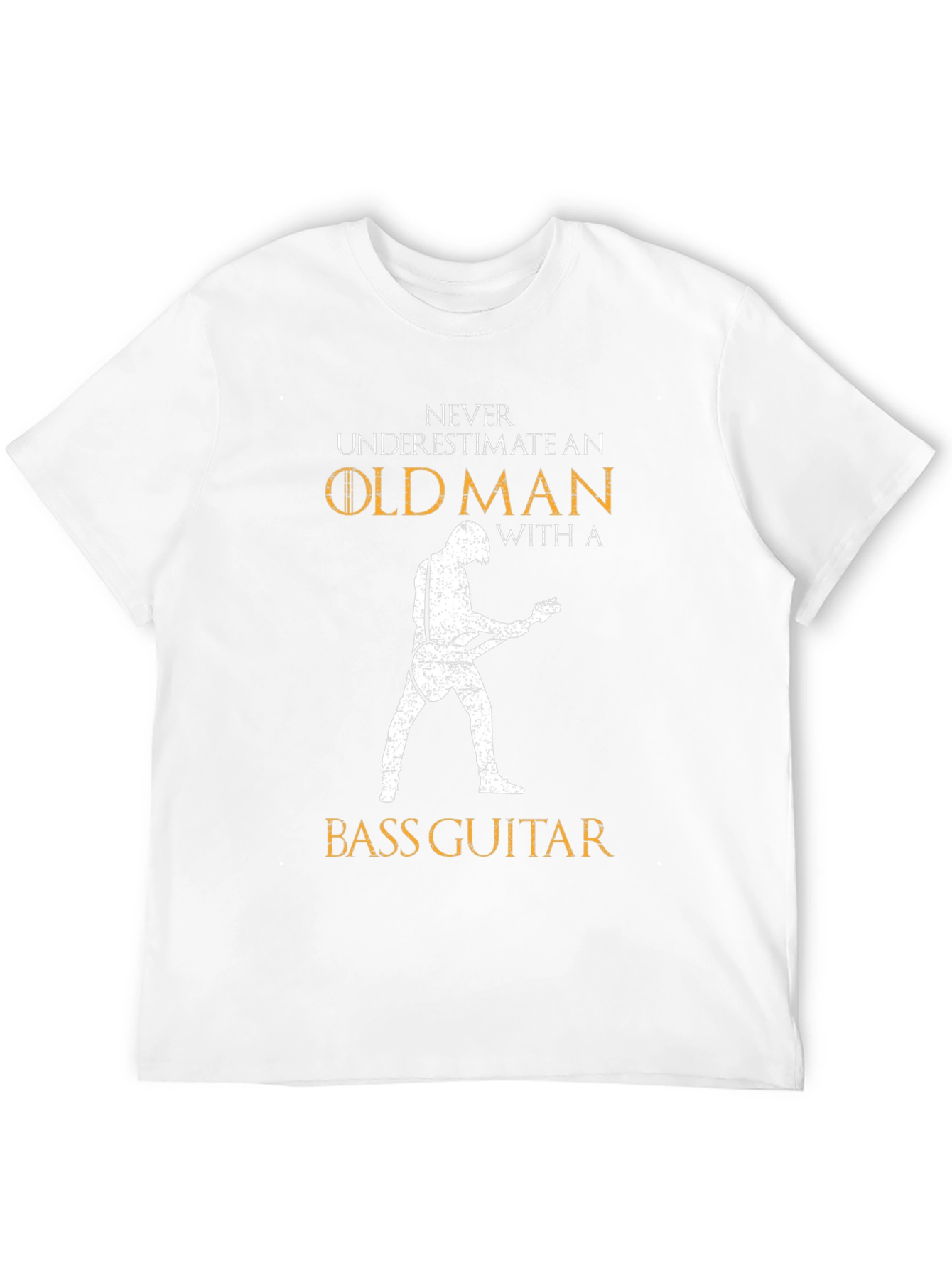 Never Underestimate an Old Man Bass Guitar T-Shirt