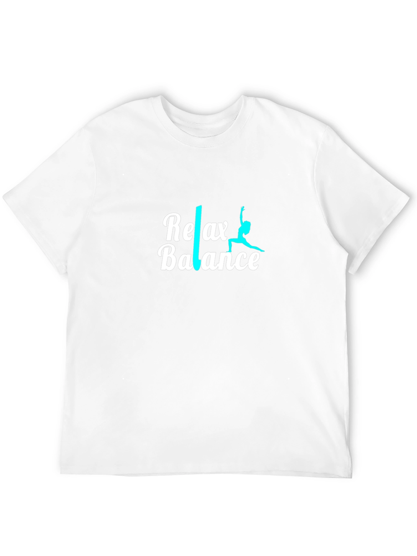 Relax Balance Black T-Shirt Yoga Meditation