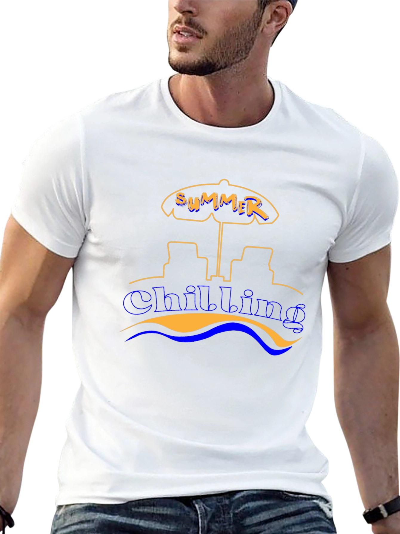 Summer Chilling Graphic Tee - Beach Vibes