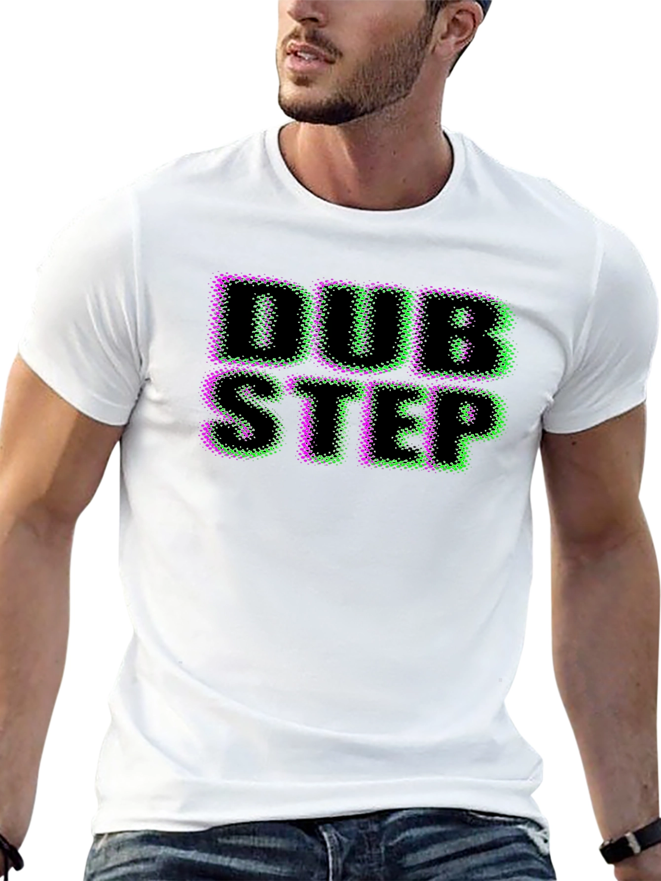 Dubstep Graphic Print Black T-Shirt