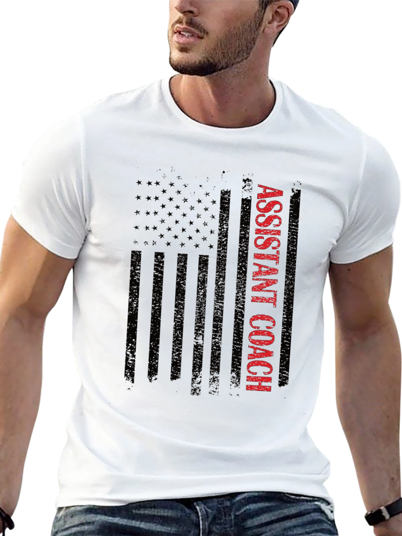 Assistant Coach USA Flag Graphic T-Shirt