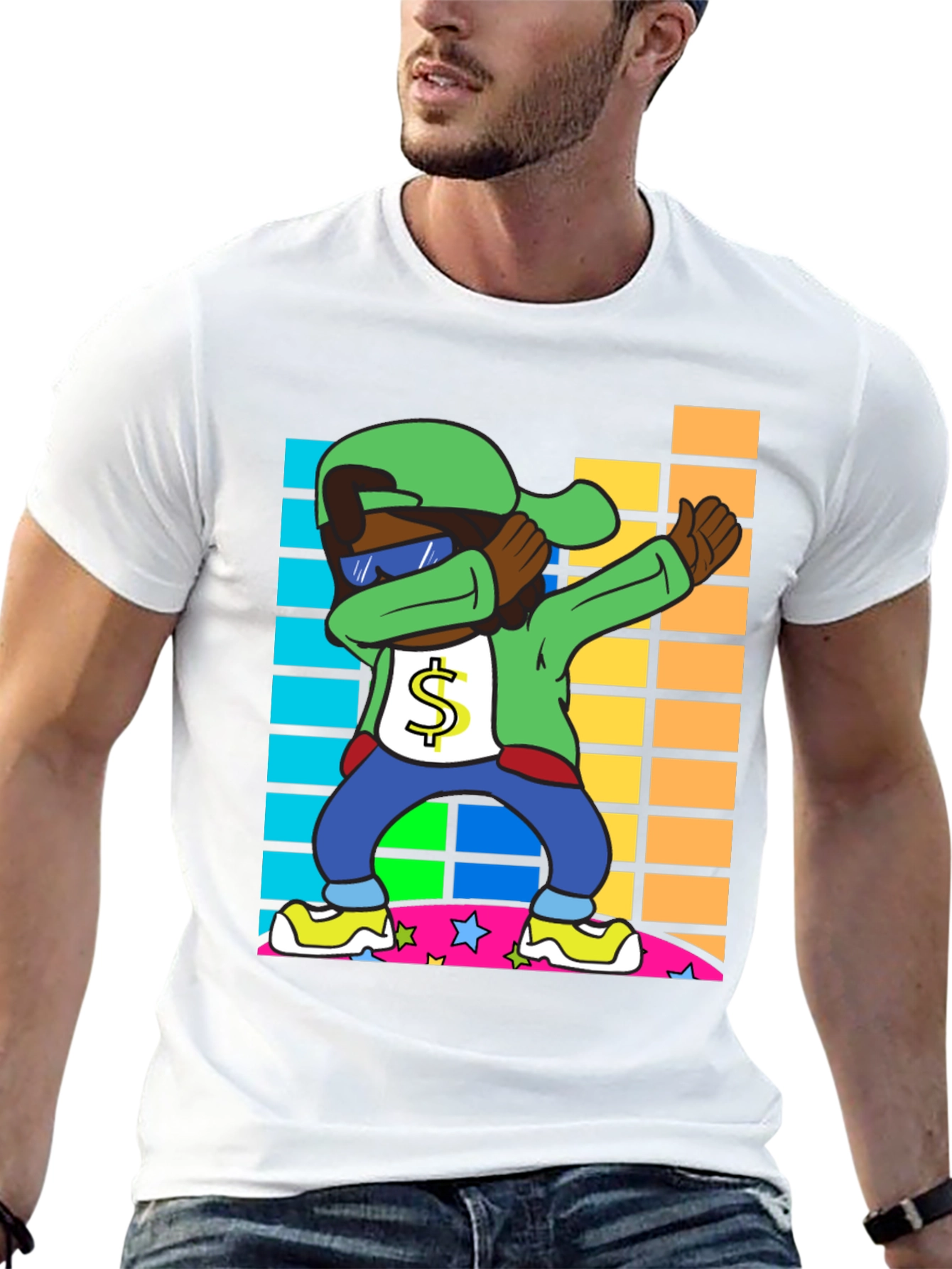 Dabbing Cartoon Character T-Shirt
