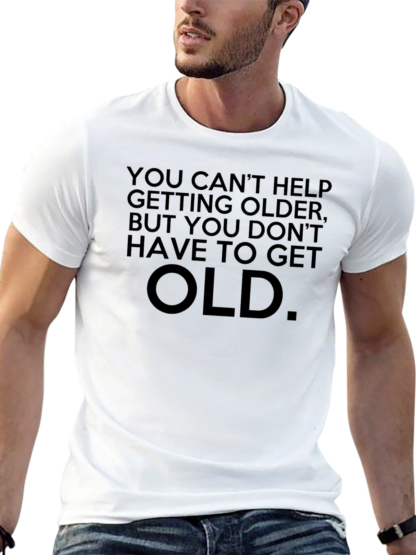 Funny Aging T-Shirt - You Cant Help Getting Older
