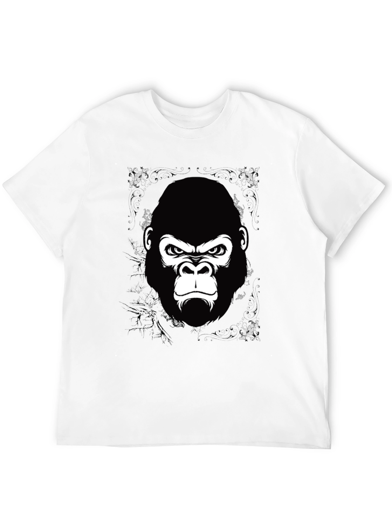 Gorilla Graphic Print Black T-Shirt for Men