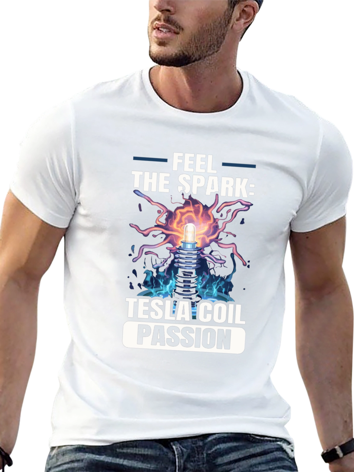 Feel the Spark: Tesla Coil Passion T-Shirt