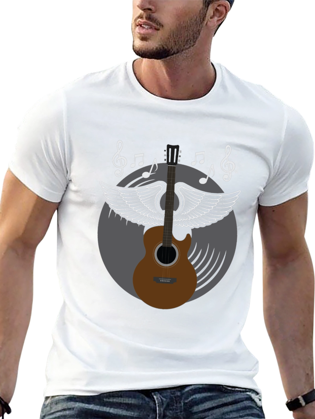 Winged Guitar Music Tee