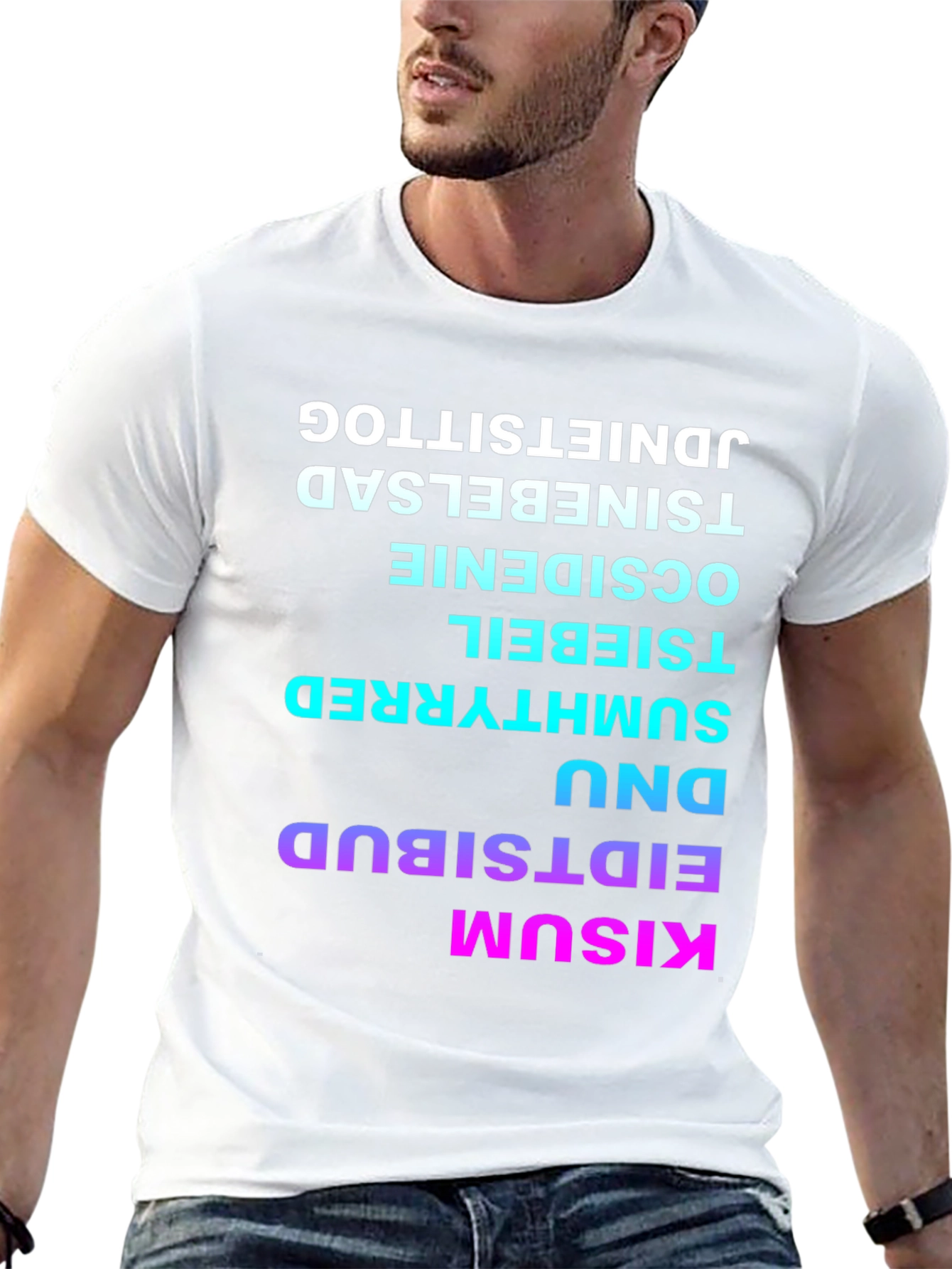 Funny KISUM Upside Down Word T-Shirt