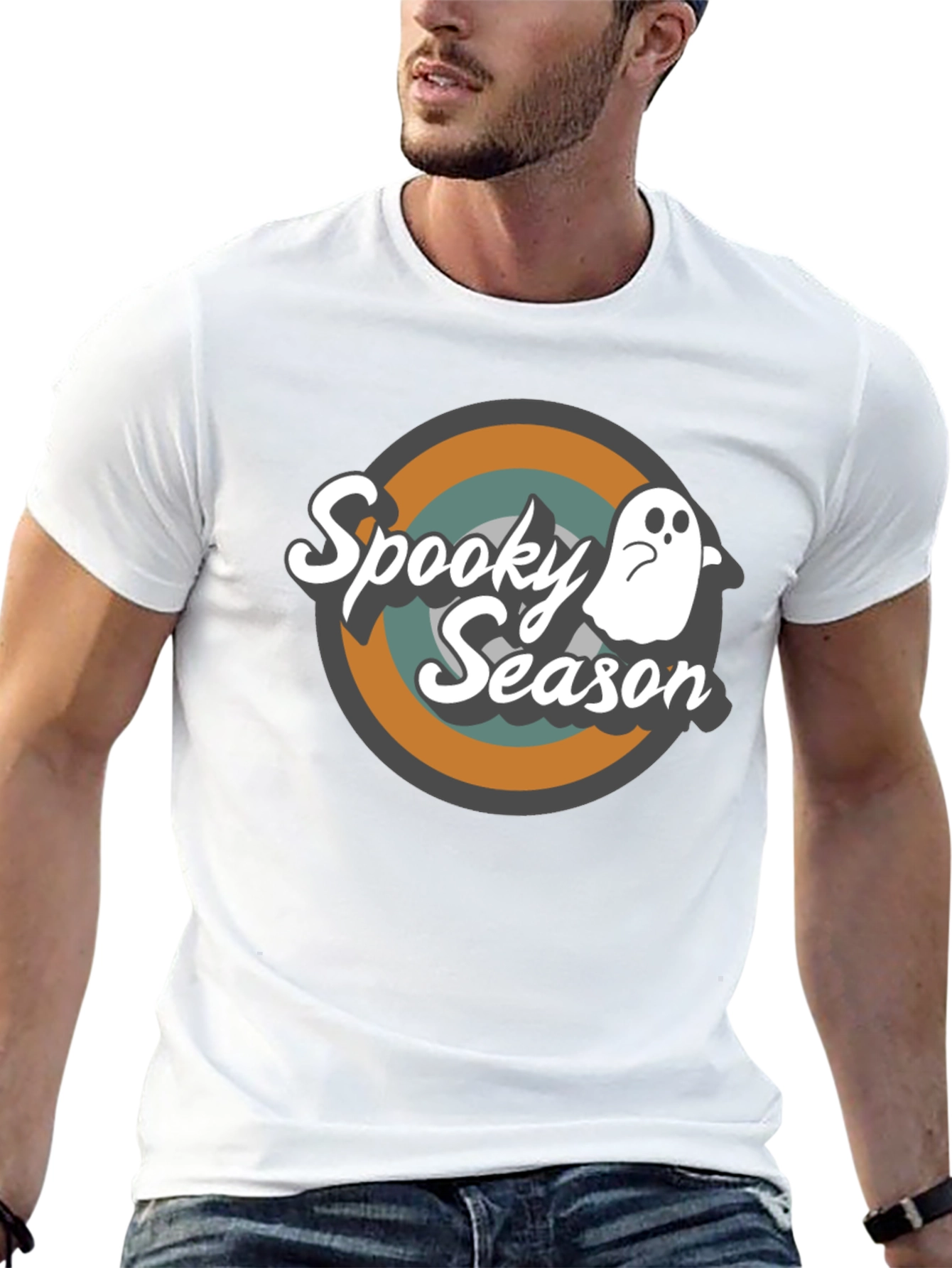 Spooky Season Ghost Graphic T-Shirt