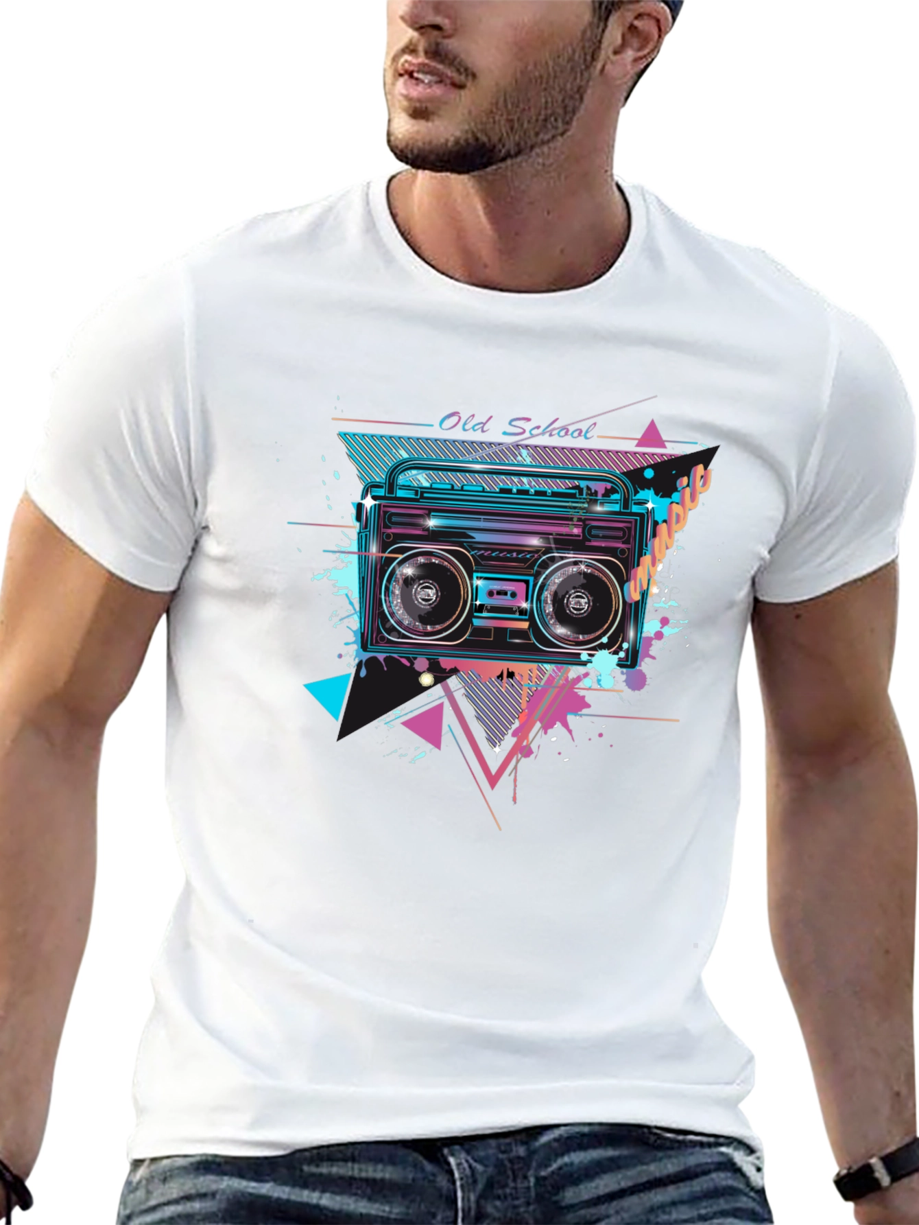 Retro Boombox Graphic Tee