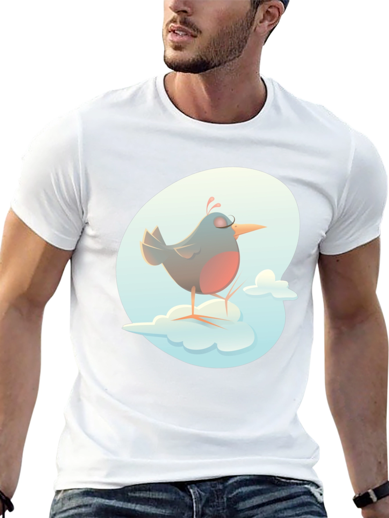 Bird on a Cloud Graphic Tee - Black