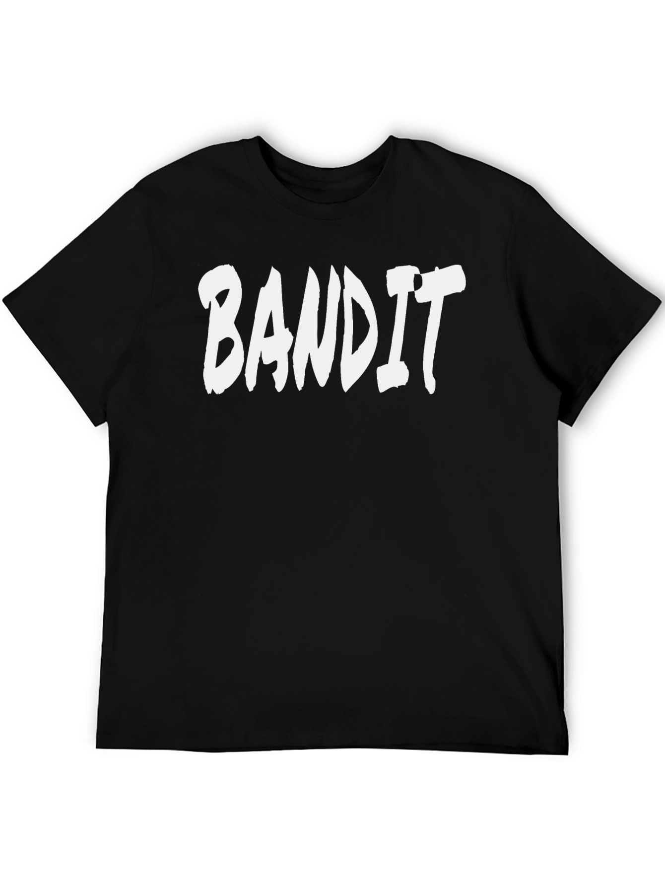 Bandit Graphic Tee - Black Cotton T-Shirt