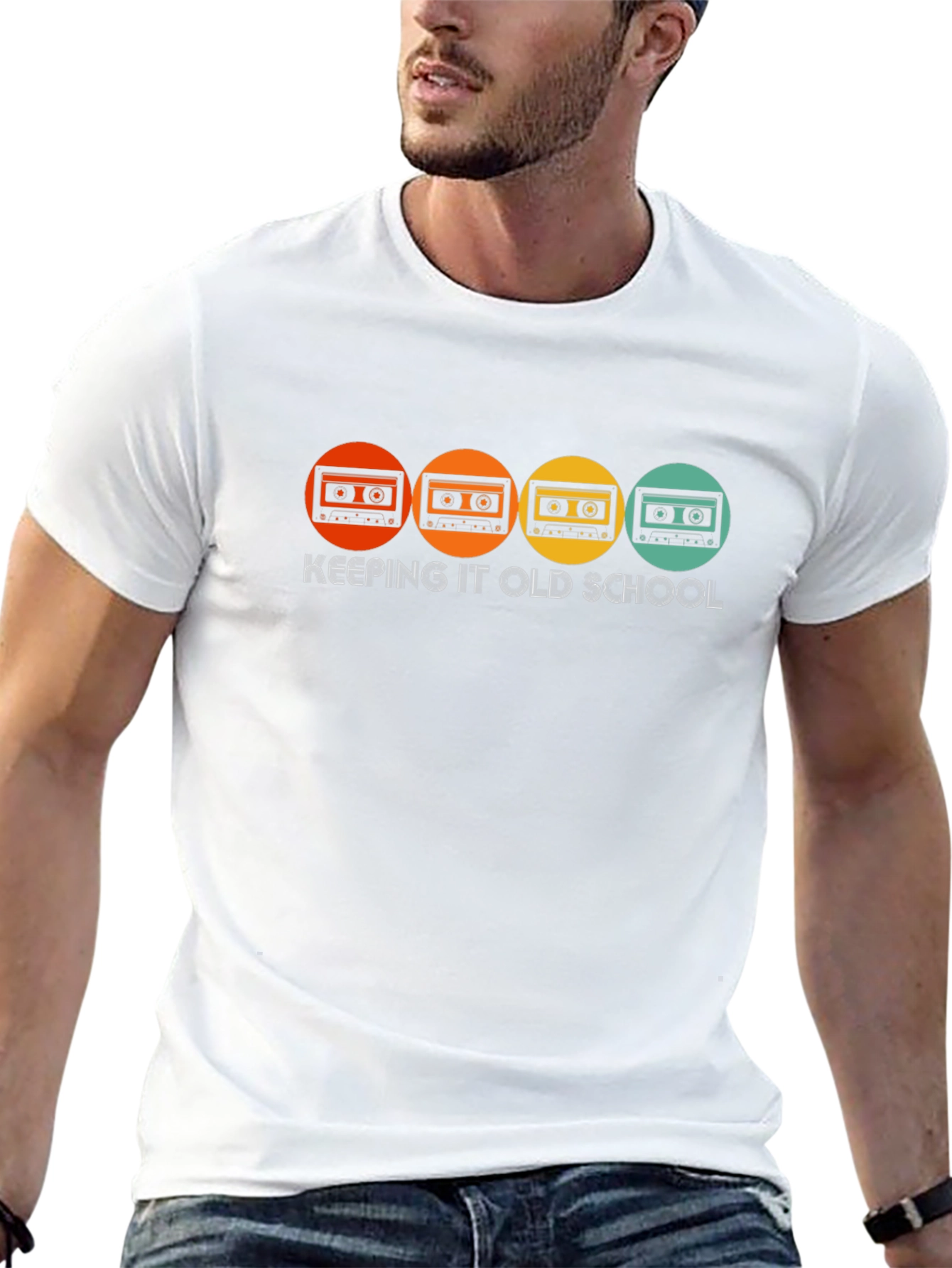 Keeping It Old School T-Shirt - Retro Cassette Design