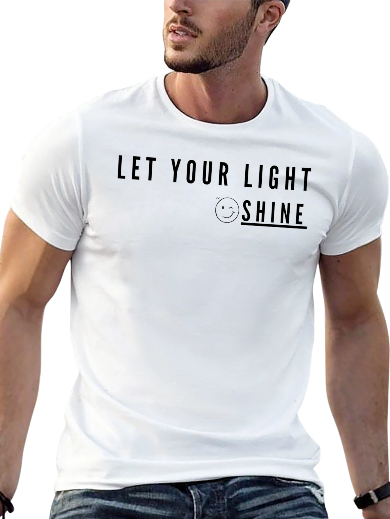 Let Your Light Shine Black Graphic Tee