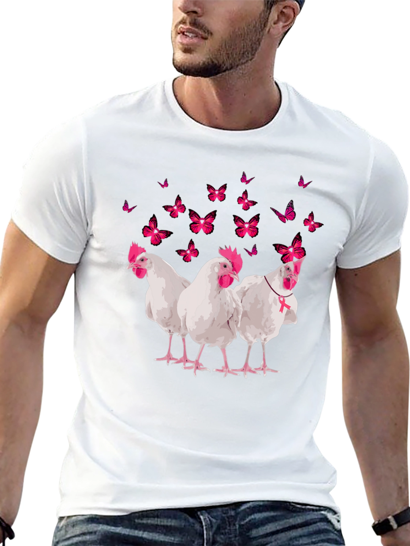 Breast Cancer Awareness Chicken T-Shirt
