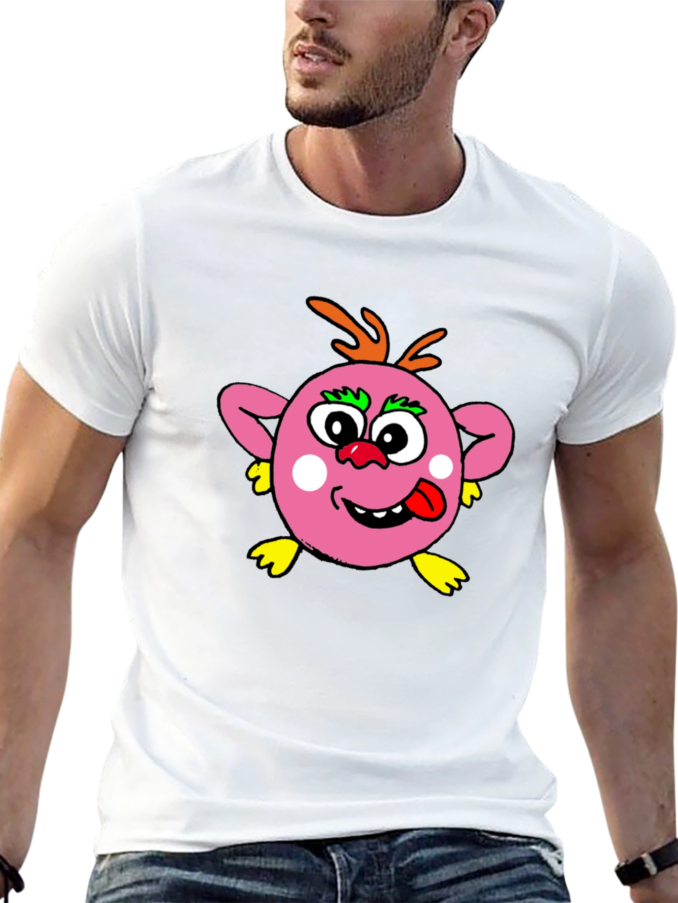 Funny Cartoon Monster Graphic T-Shirt
