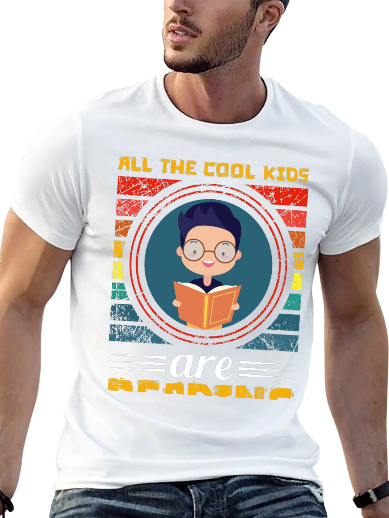 Cool Kids Reading T-Shirt - Black