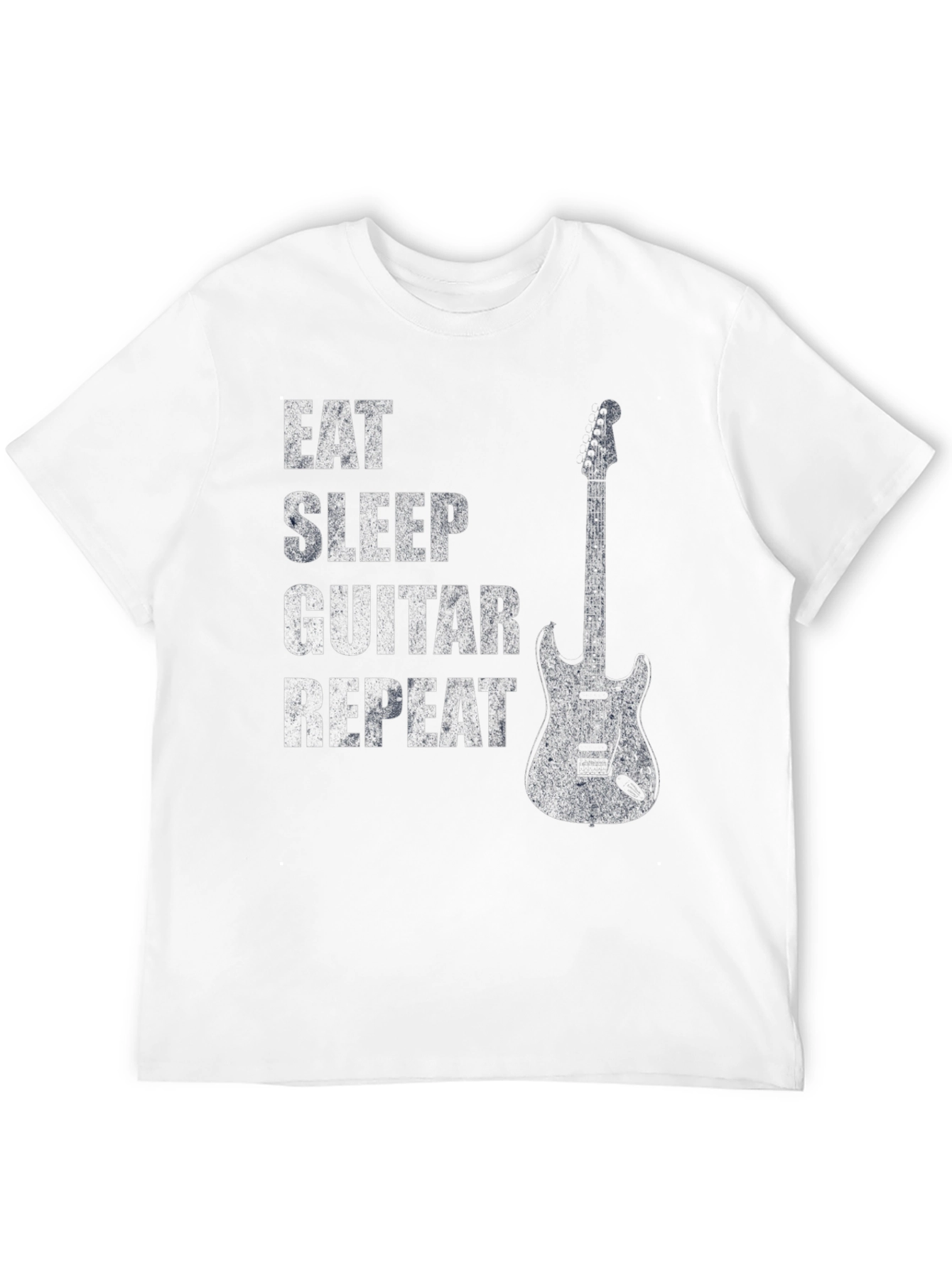 Eat Sleep Guitar Repeat Black Graphic Tee