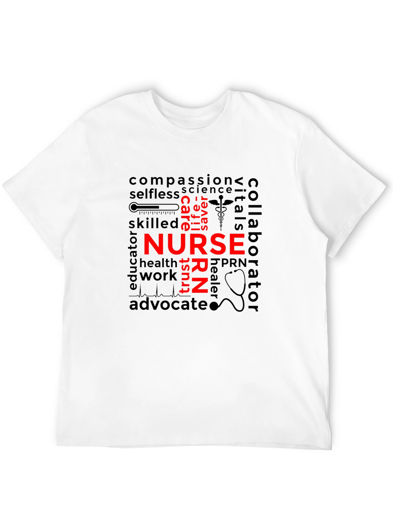 Nurse Word Cloud T-Shirt - RN Appreciation Tee
