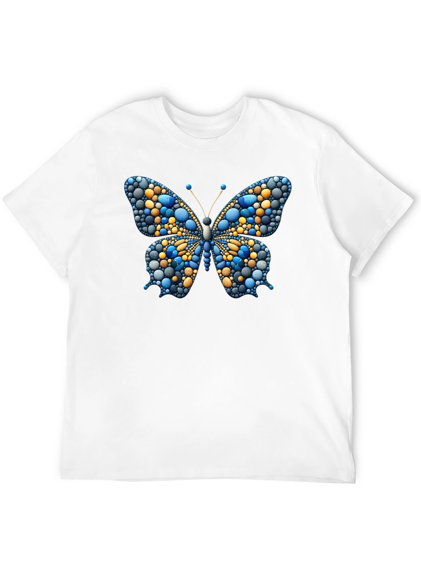 Blue & Gold Butterfly Graphic Tee