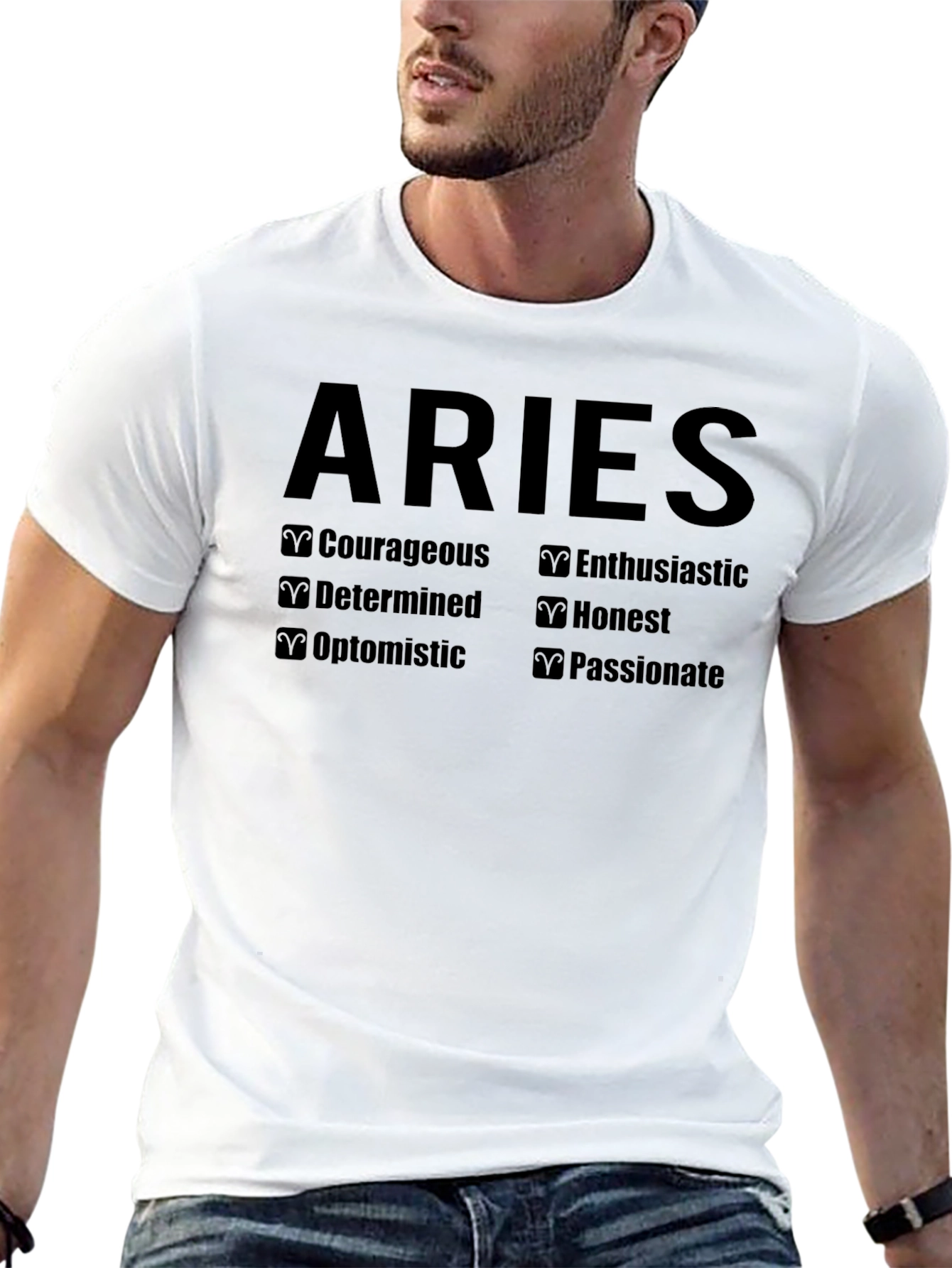 Aries Zodiac Sign Traits T-Shirt