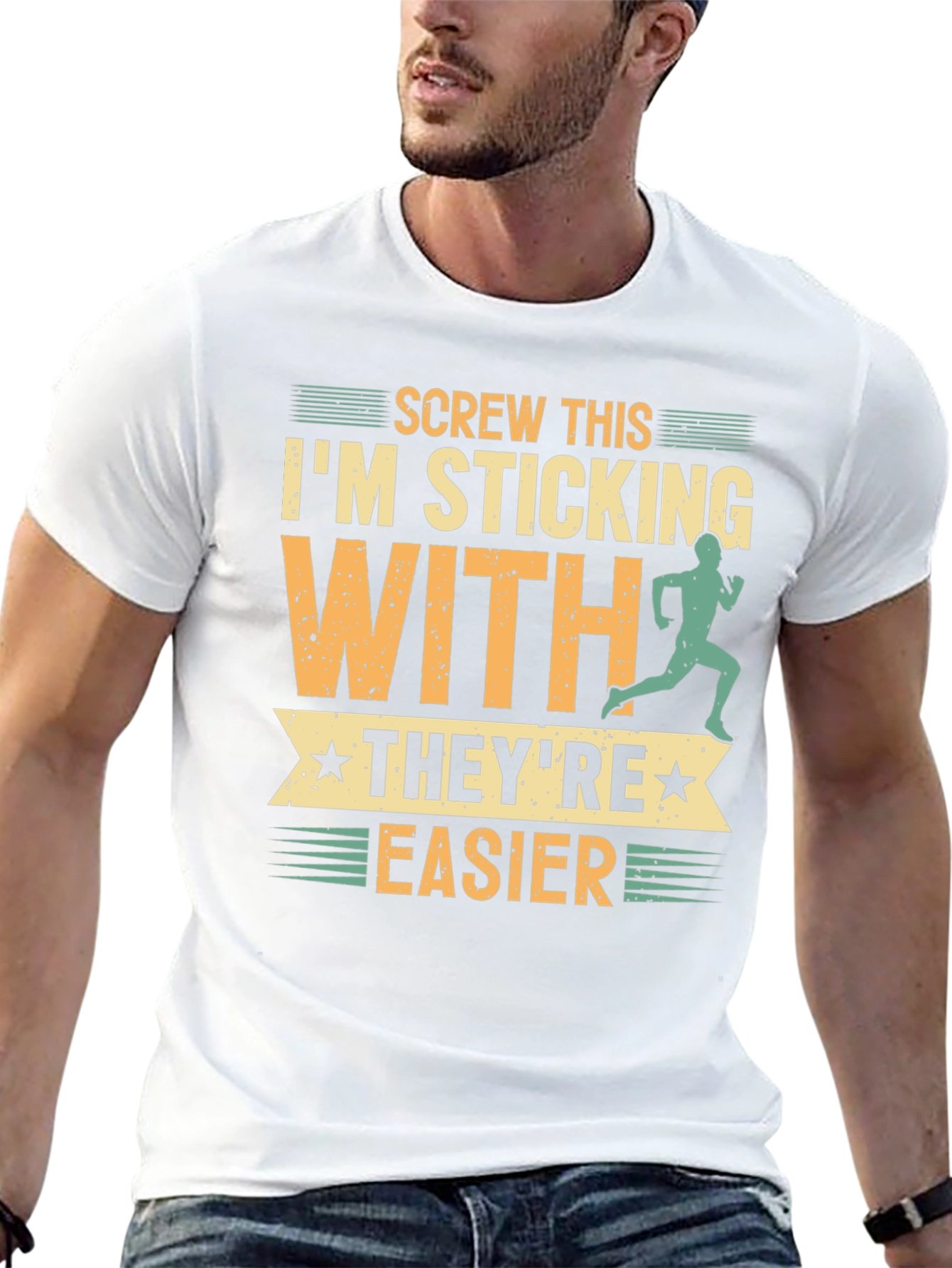 Funny Running T-Shirt: Screw This Theyre Easier!