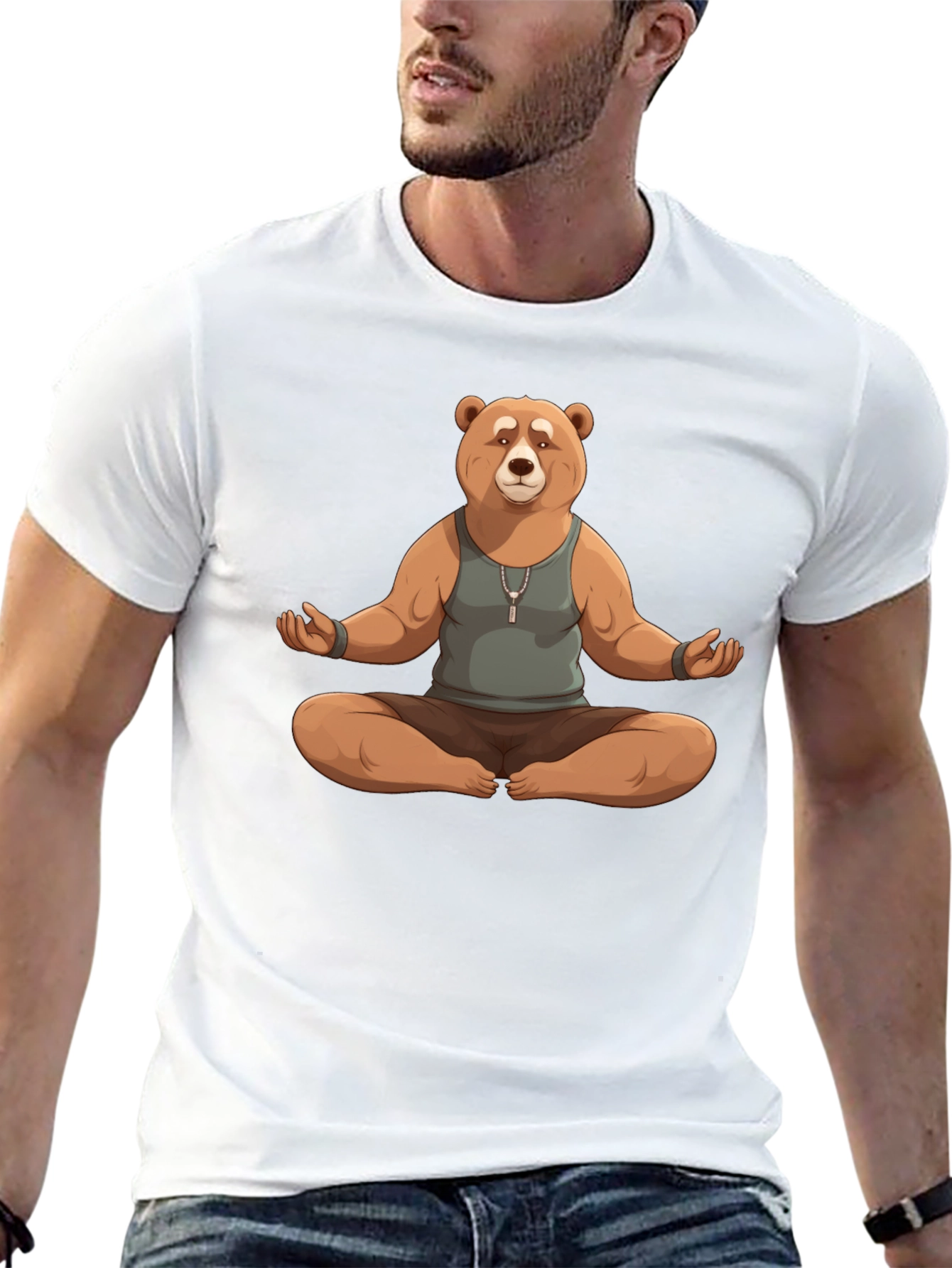 Meditating Bear Graphic Tee