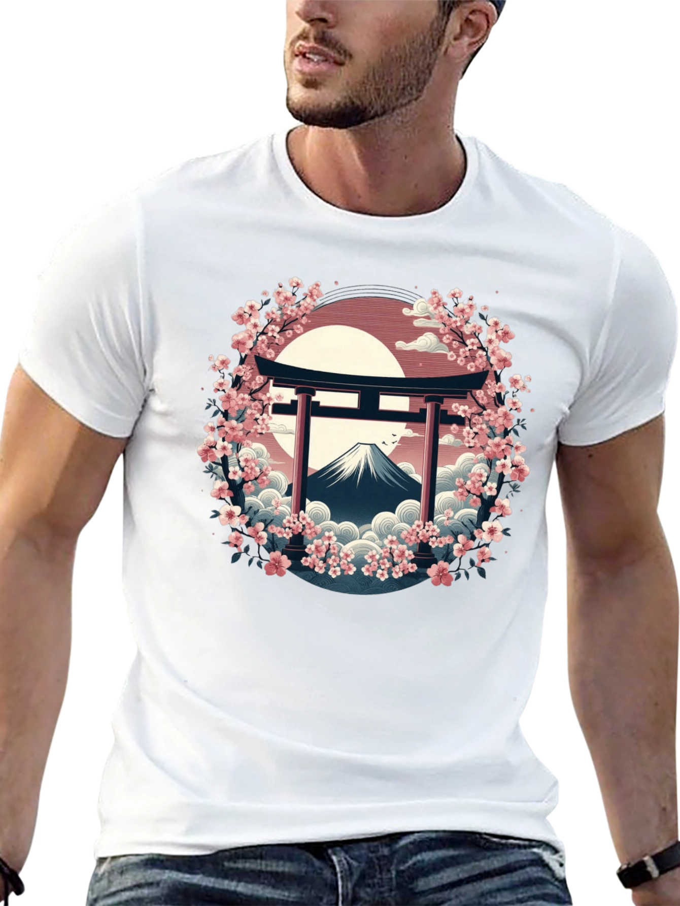 Japanese Cherry Blossom Mount Fuji T-Shirt