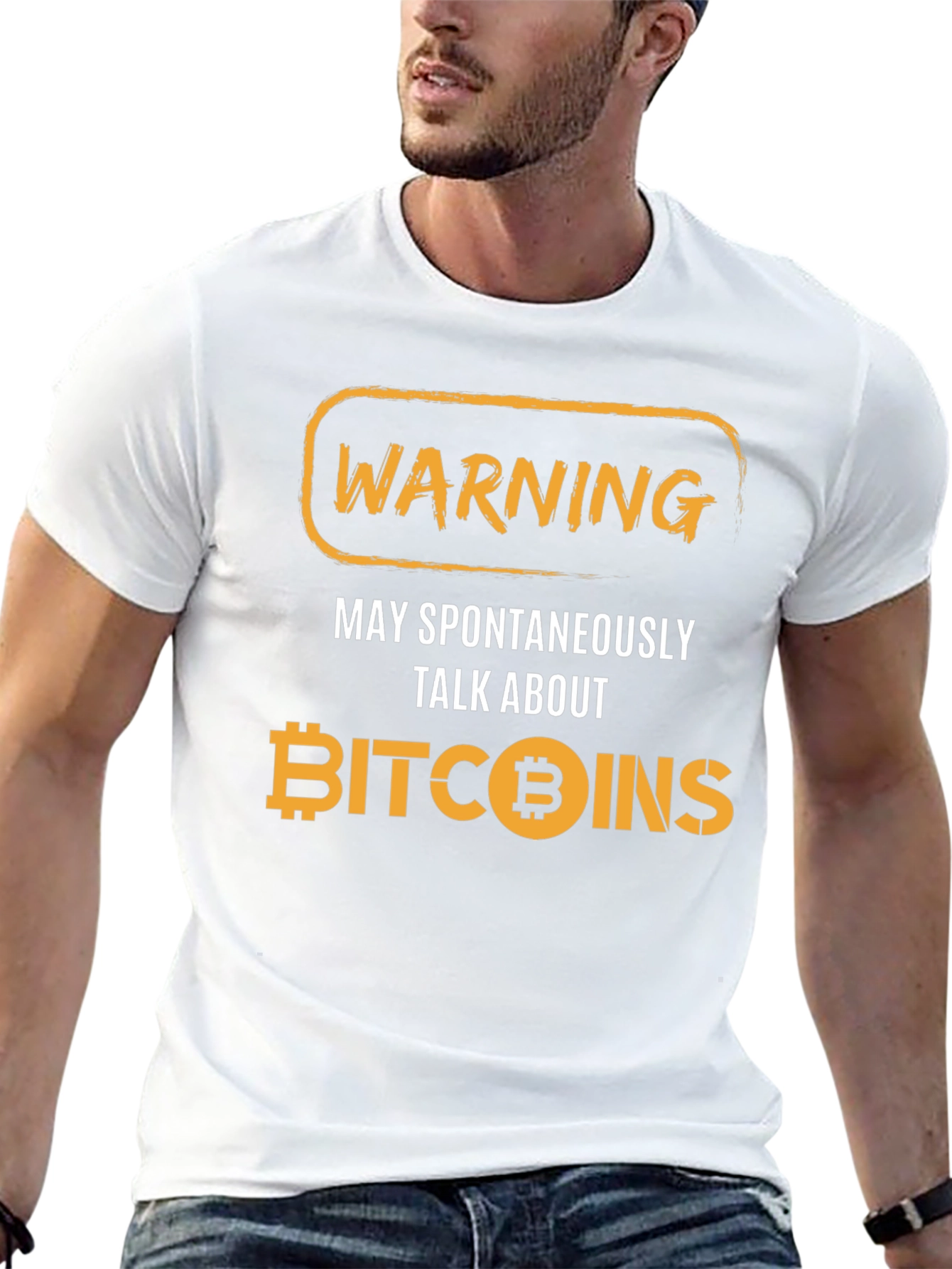 Warning May Spontaneously Talk About Bitcoins T-Shirt