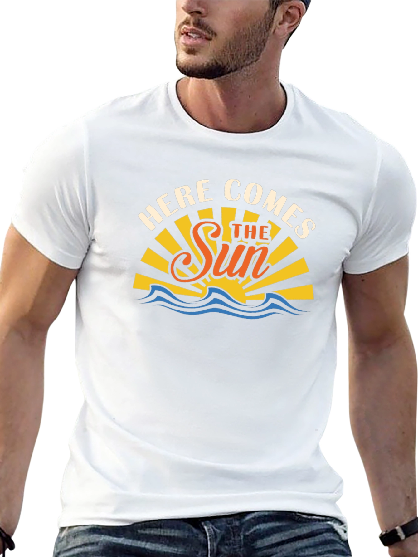 Here Comes The Sun Black Graphic T-Shirt