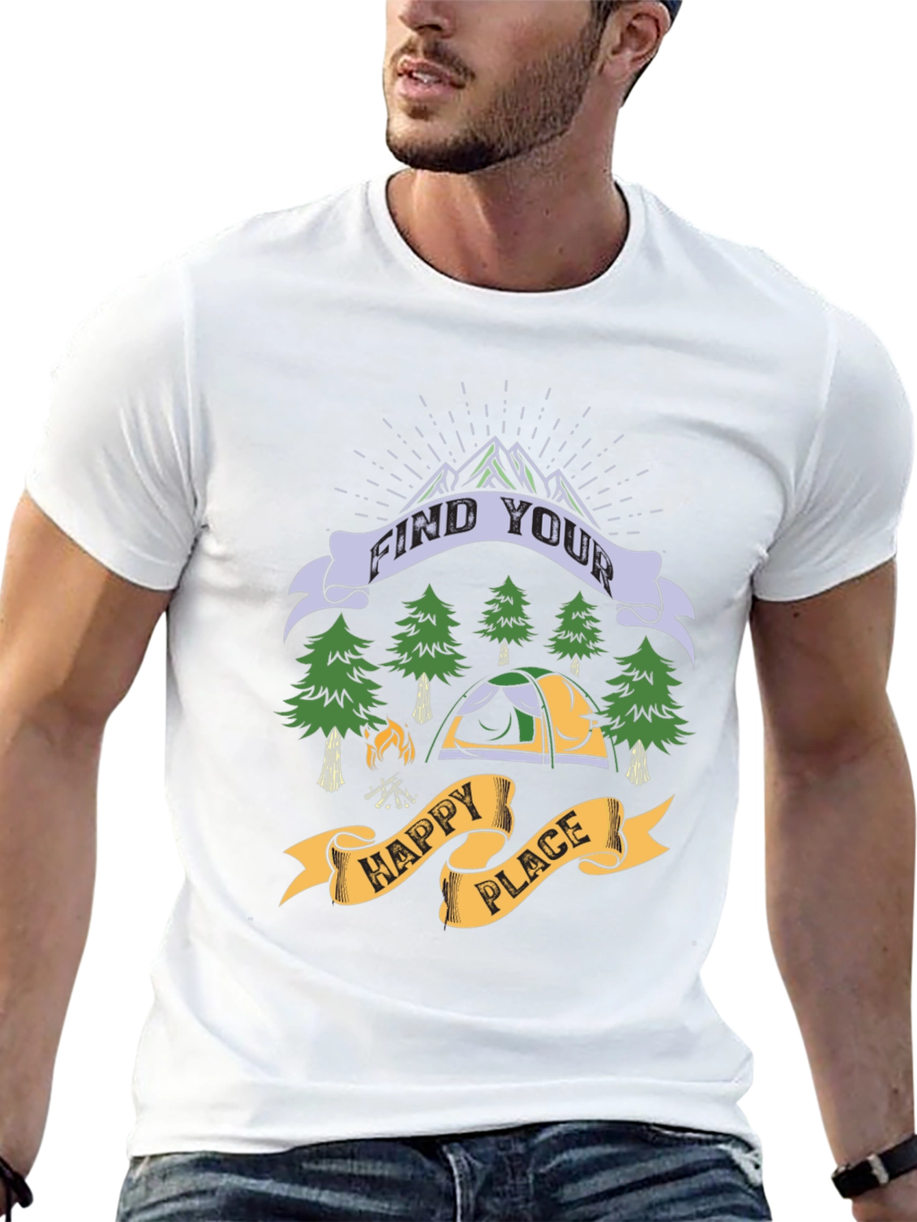 Find Your Happy Place Camping T-Shirt