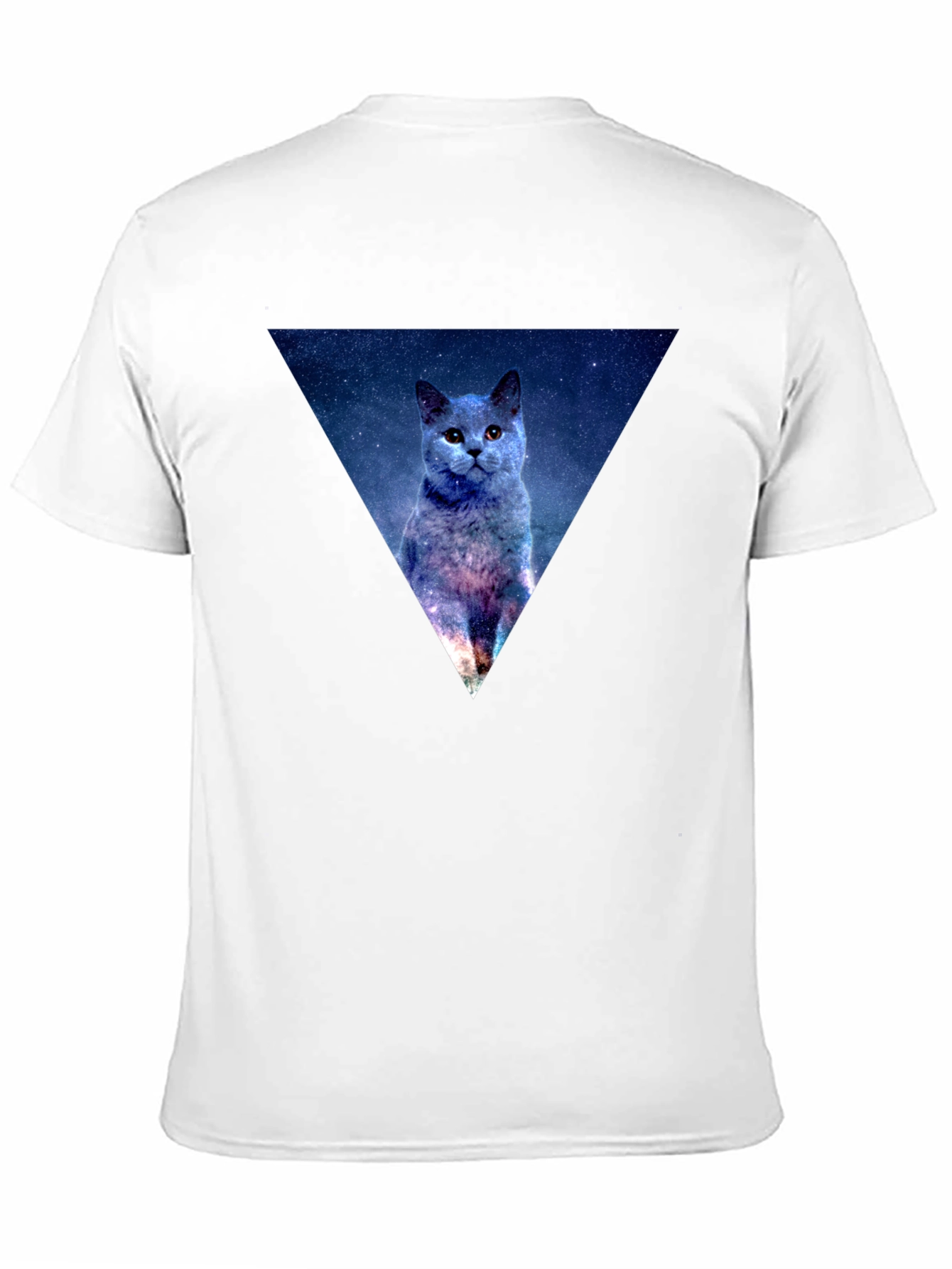 Cosmic Cat Triangle Graphic T-Shirt