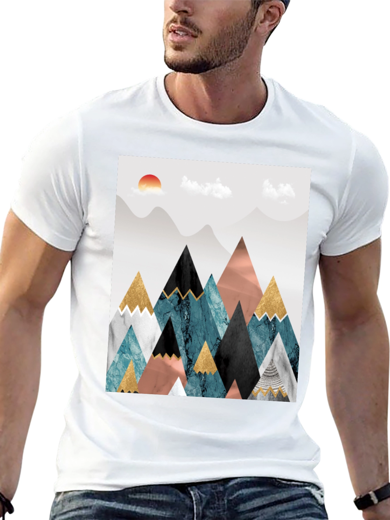 Abstract Mountain Graphic Tee