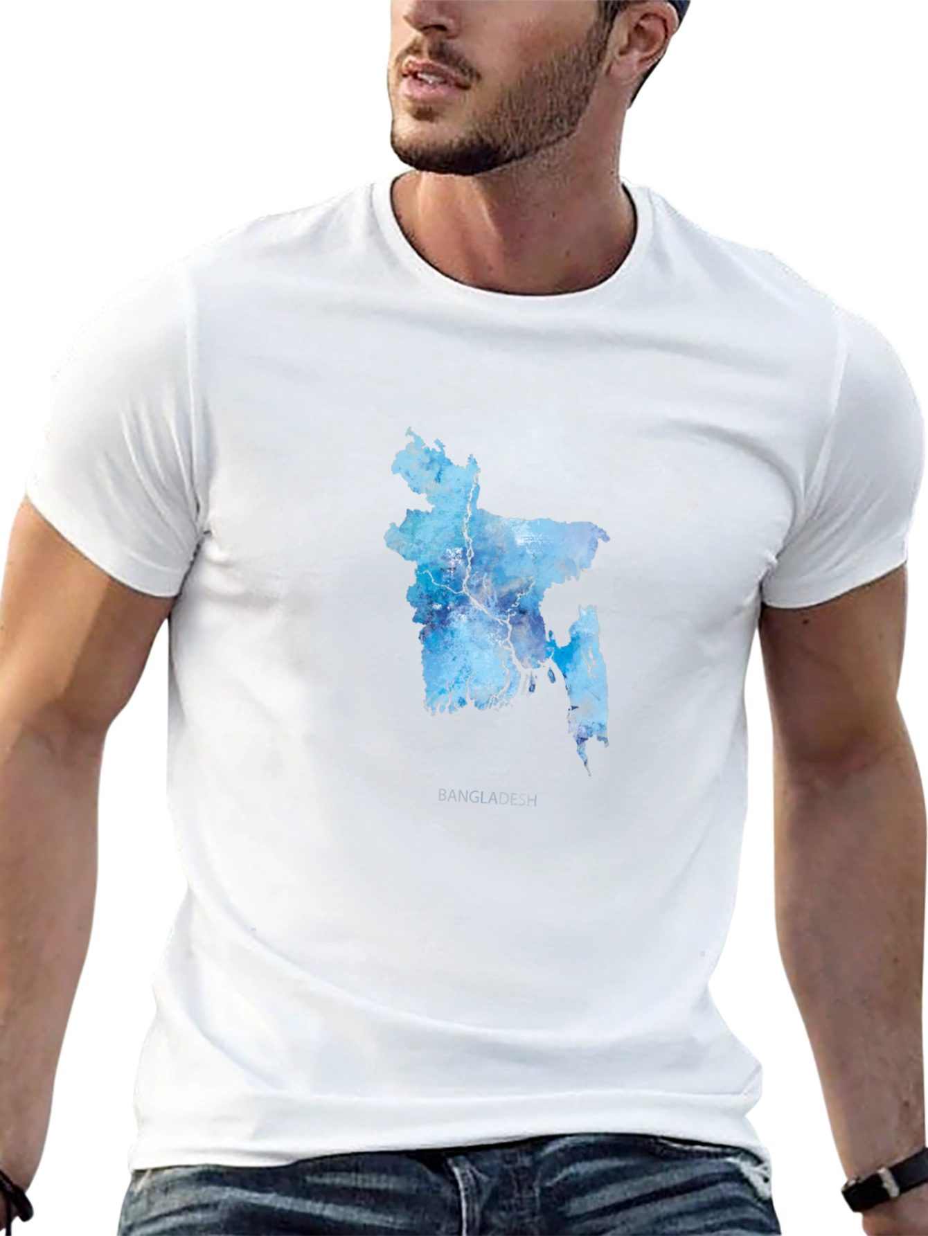 Bangladesh Map Watercolor T-Shirt