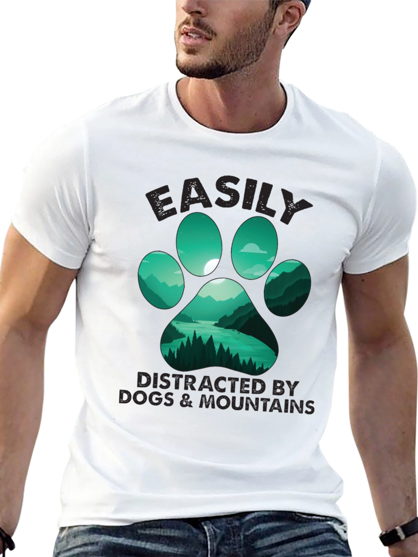 Easily Distracted By Dogs & Mountains T-Shirt