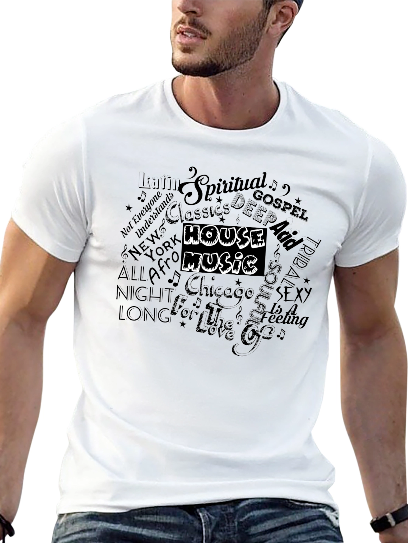 House Music Black T-Shirt