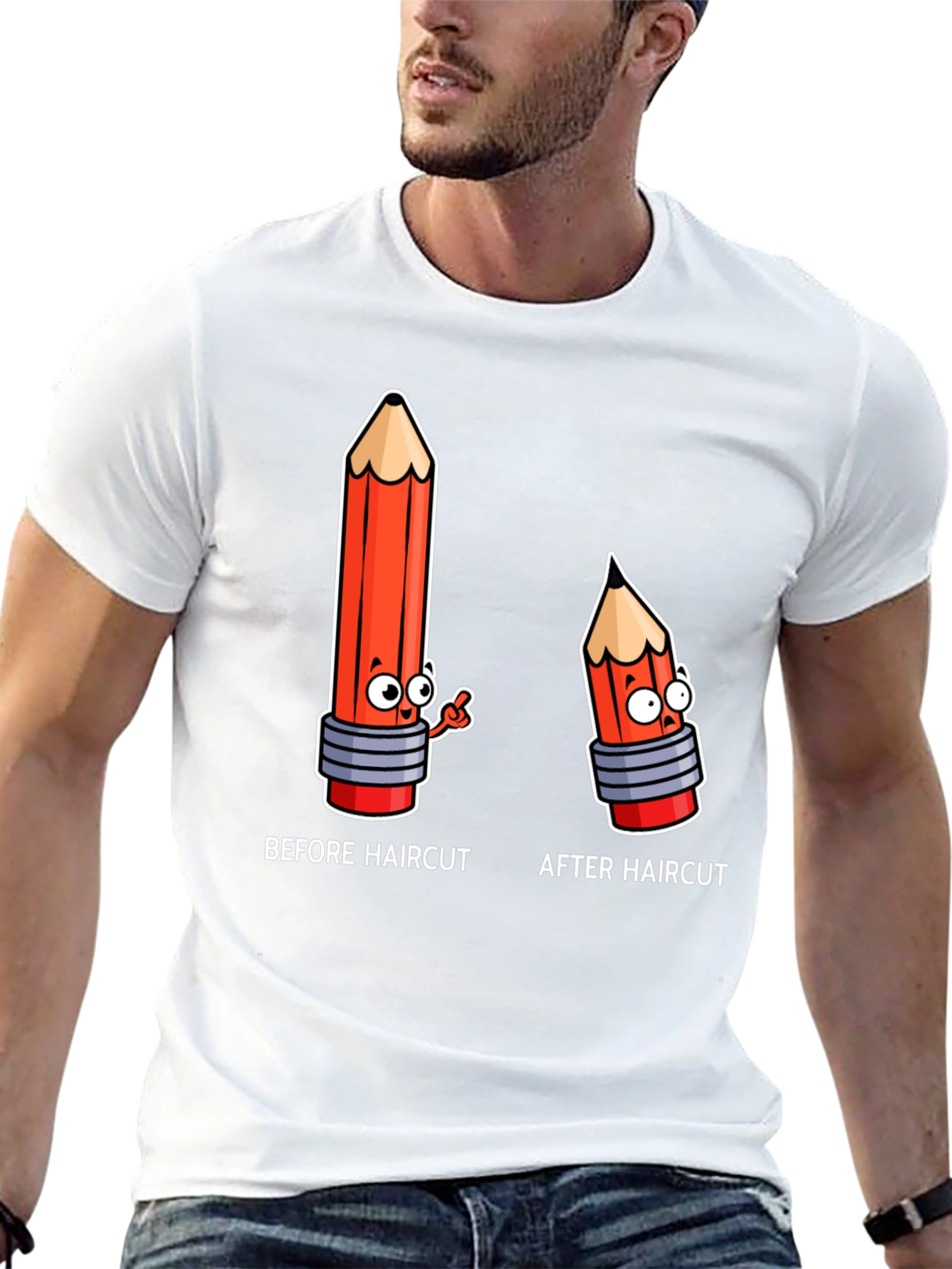 Funny Haircut Cartoon T-Shirt