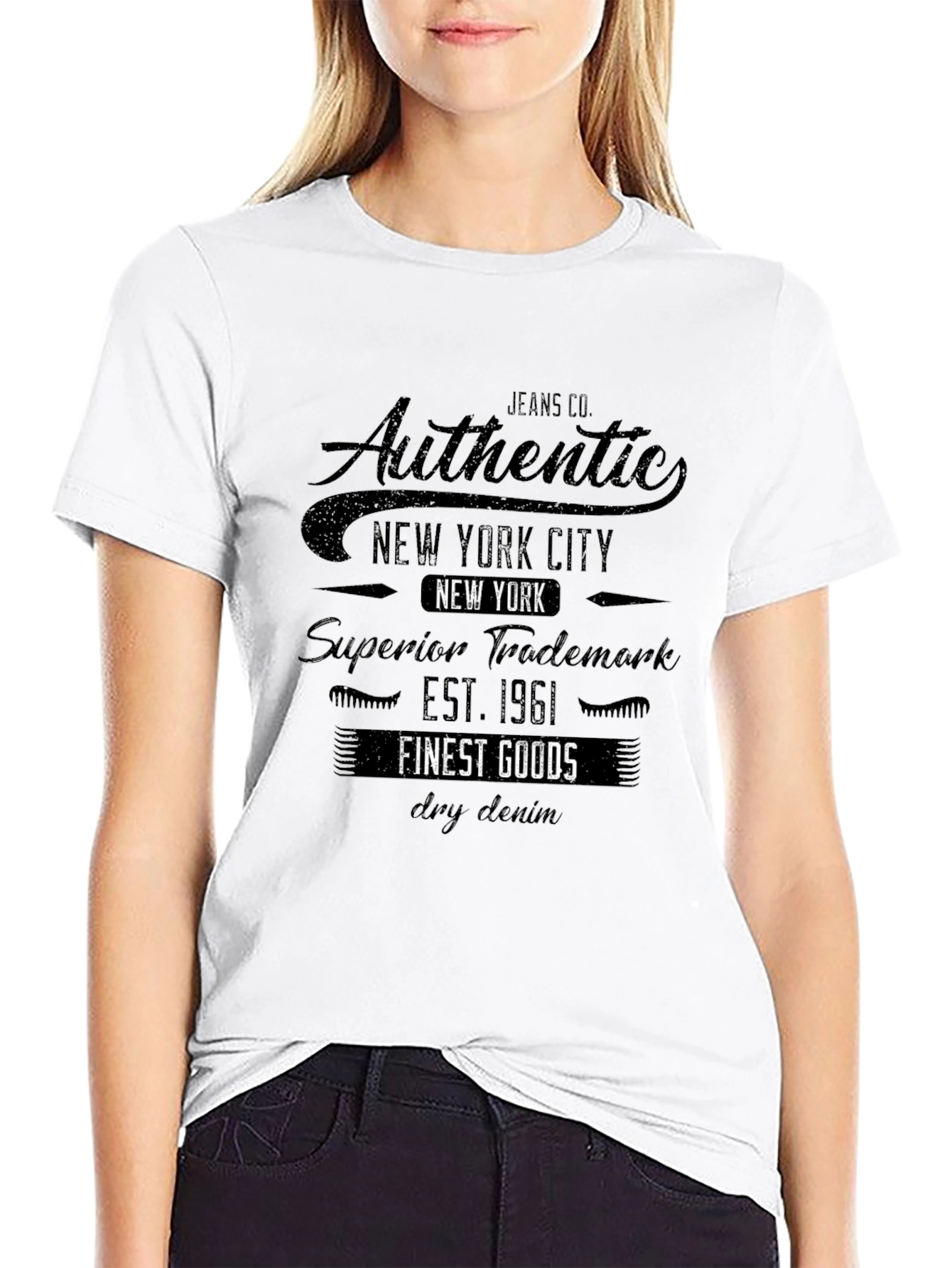 Mens Black Graphic T-Shirt: Authentic New York Style