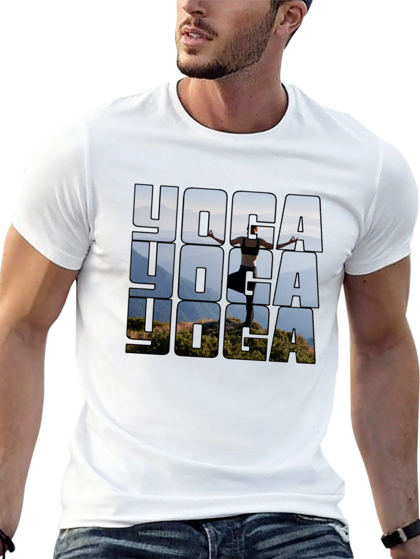Yoga Graphic Print T-Shirt - Stylish & Comfortable