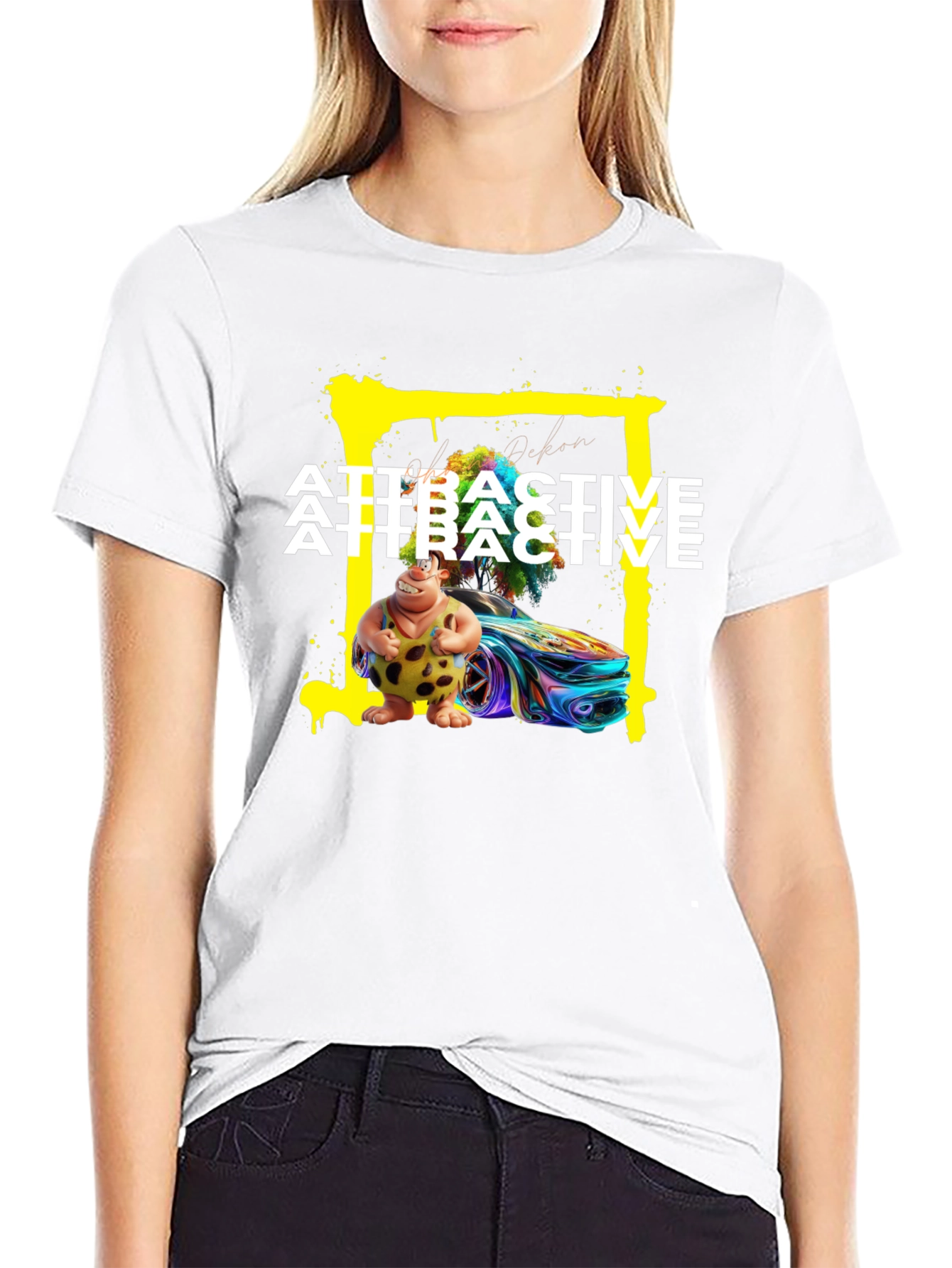 Attractive Cartoon Car T-Shirt