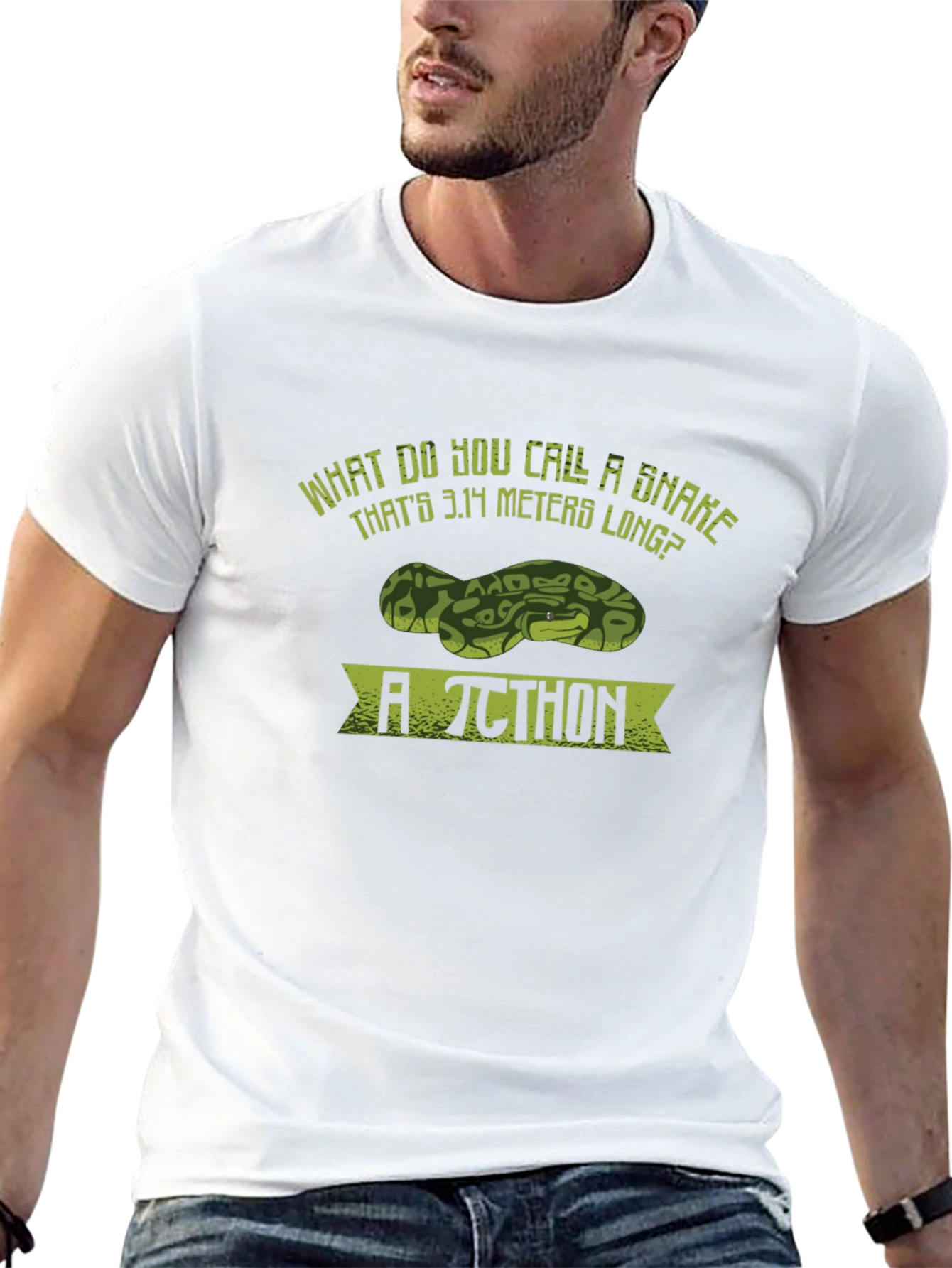 Pi-thon Pun T-Shirt: Funny Snake Math Tee