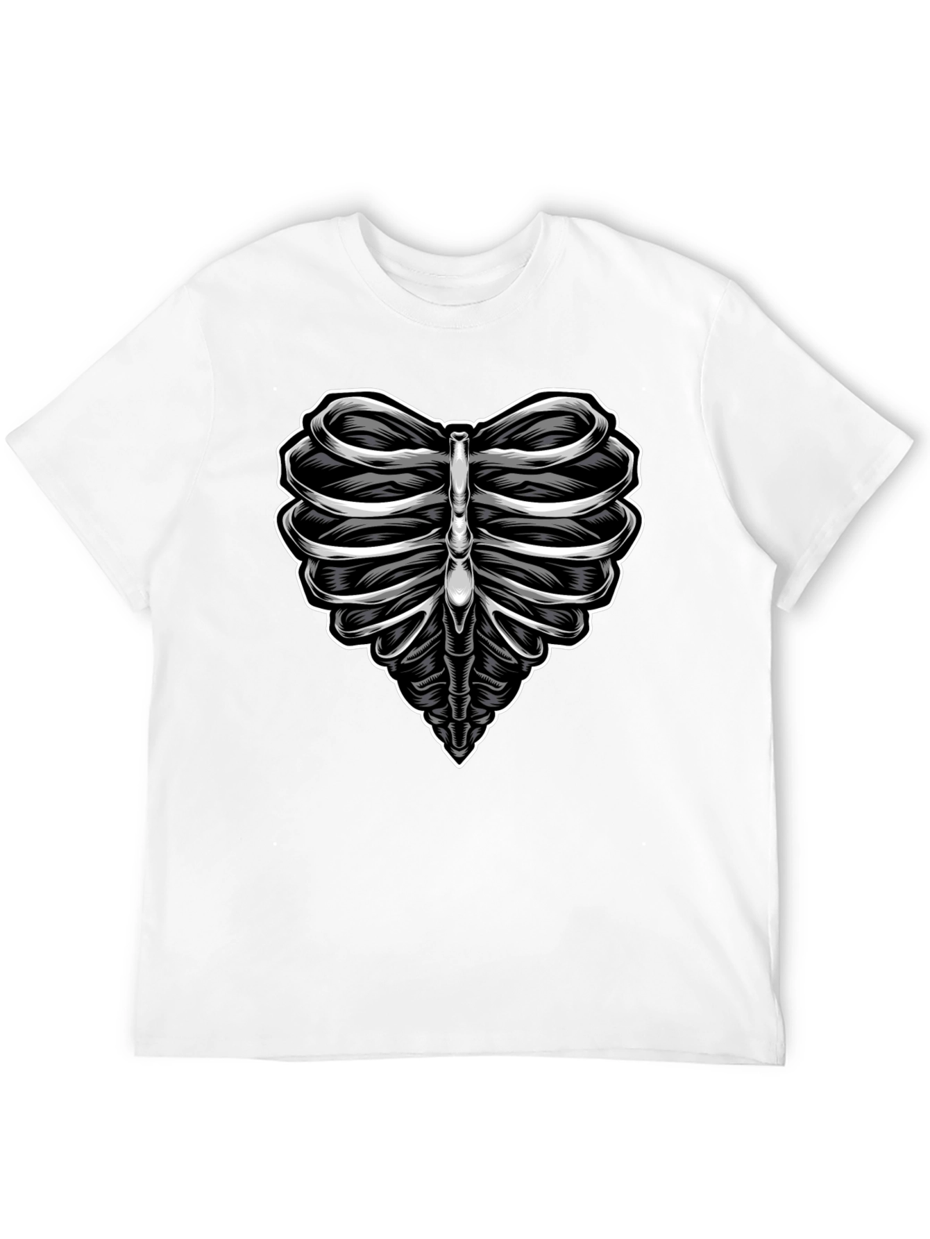Heart Ribcage Graphic Tee - Anatomical Love T-Shirt
