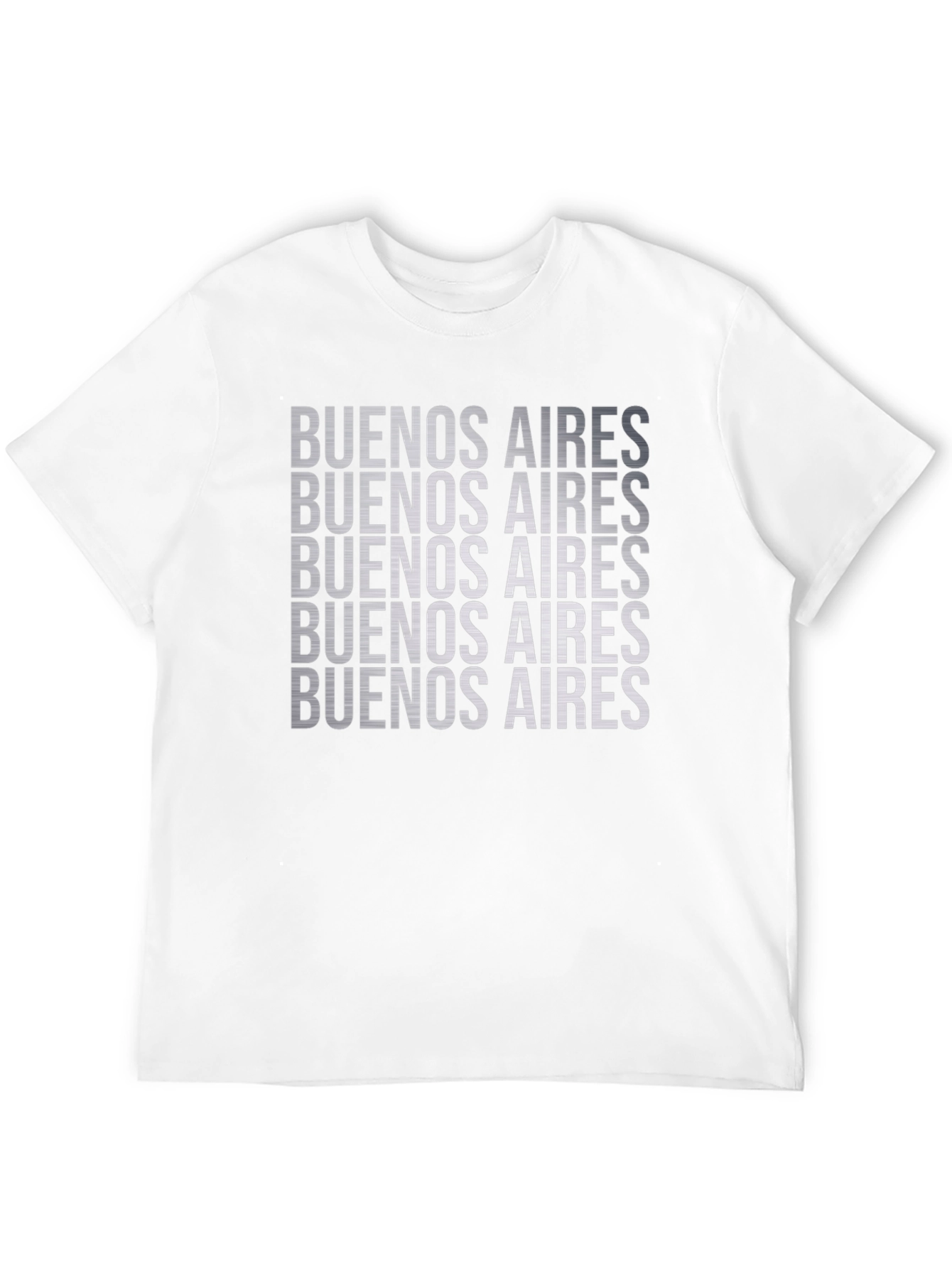 Buenos Aires Repeated Print Black T-Shirt