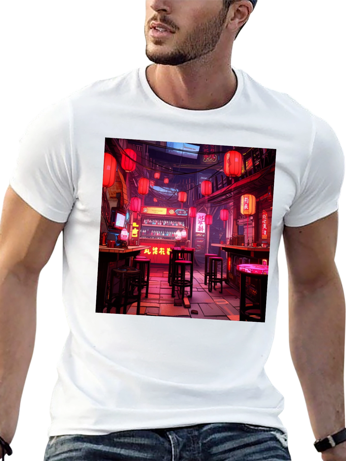 Cyberpunk Bar Black T-Shirt