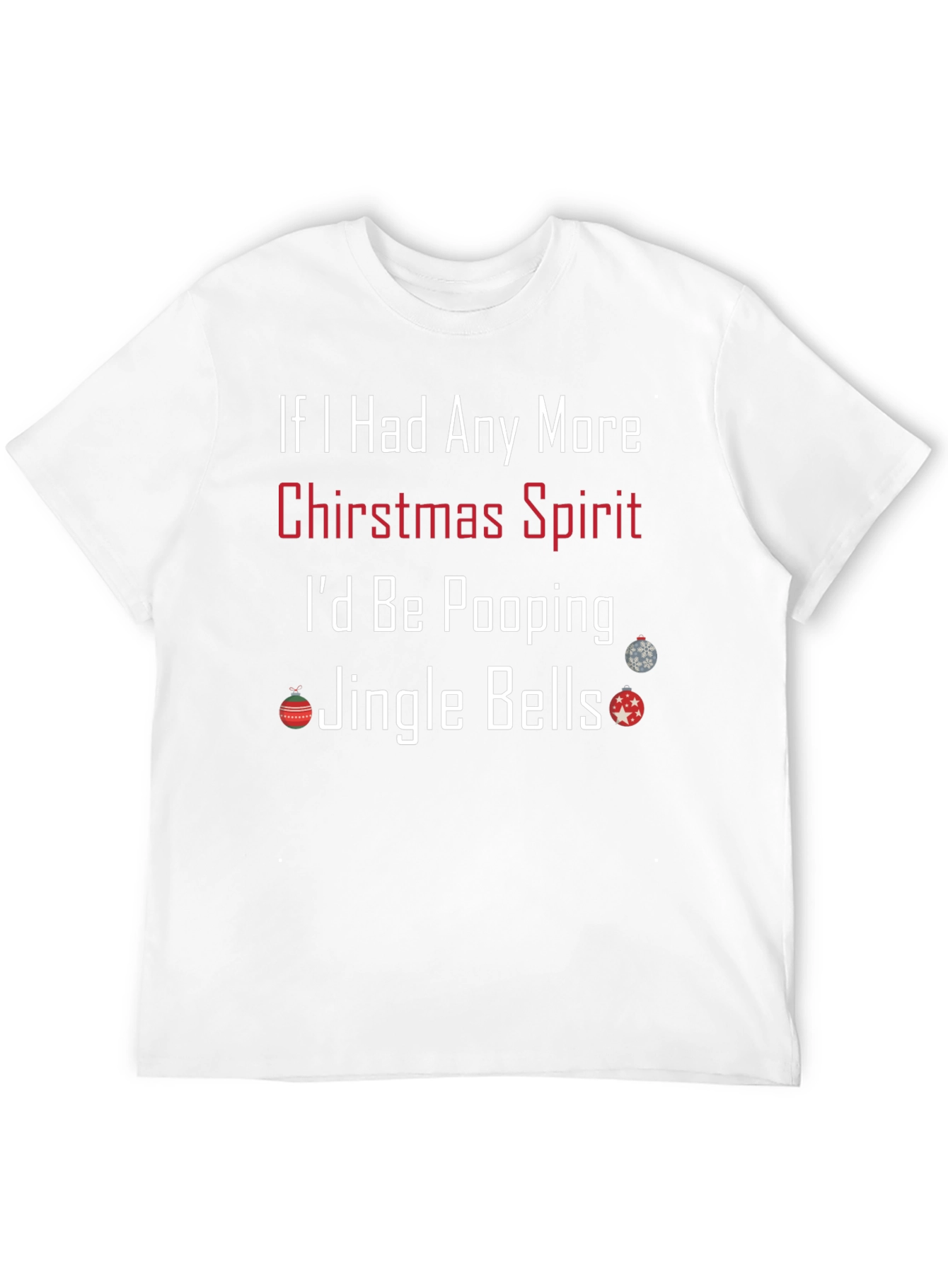 Christmas Spirit Pooping Jingle Bells Graphic Tee