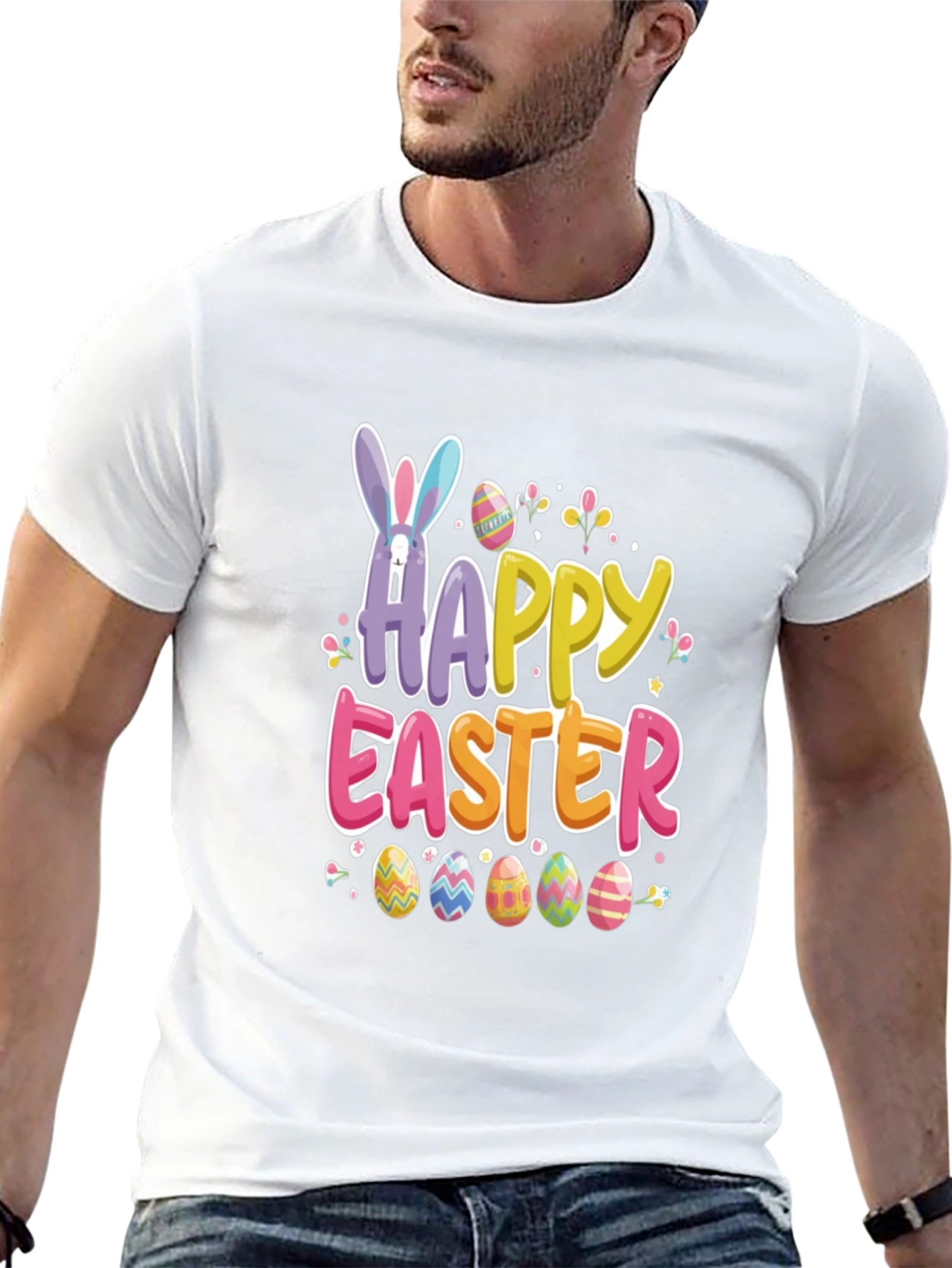 Happy Easter T-Shirt | Easter Bunny & Egg Design